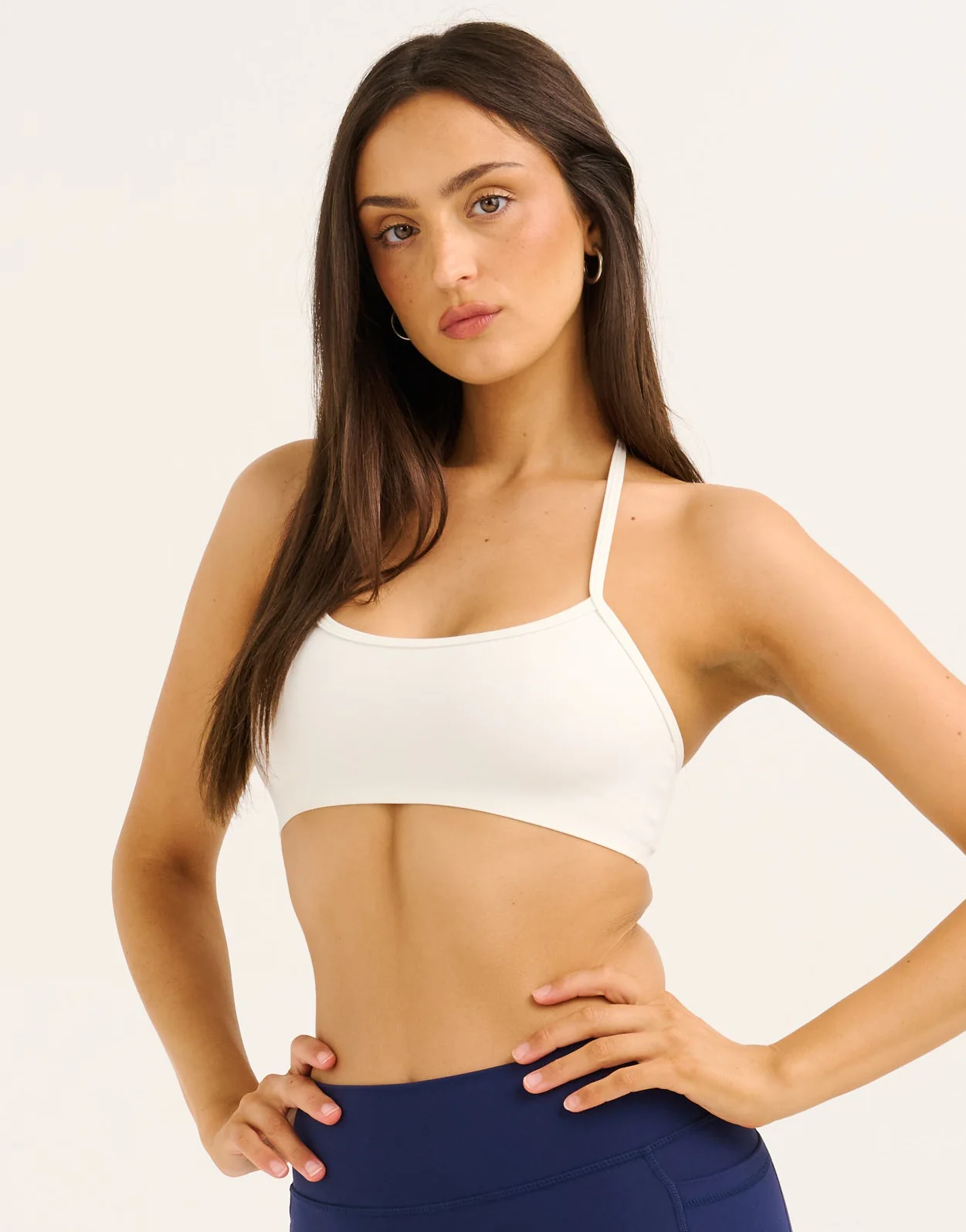 Lycra Seamless Halter Bra - White - Image 4