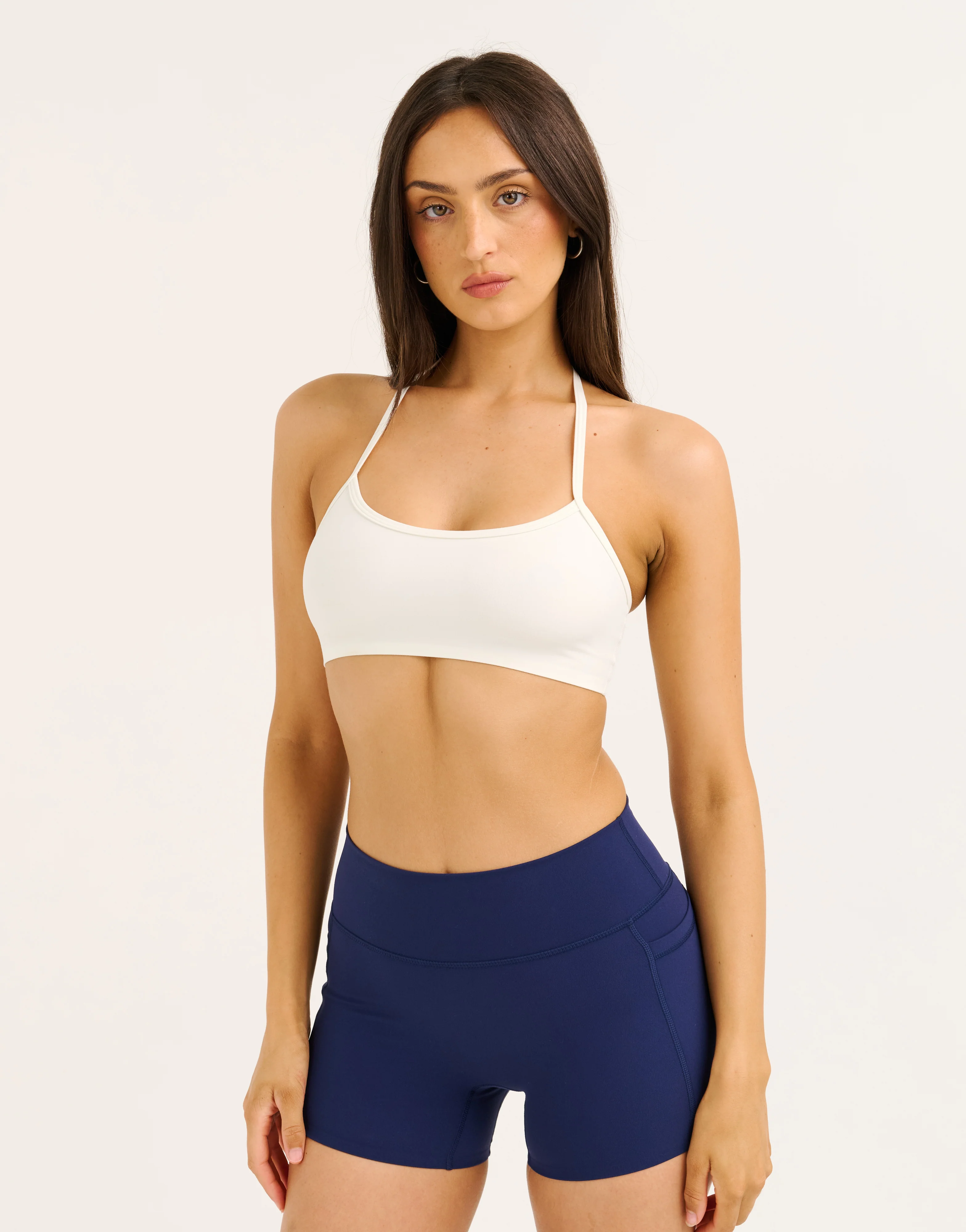 Lycra Seamless Halter Bra - White - Image 5