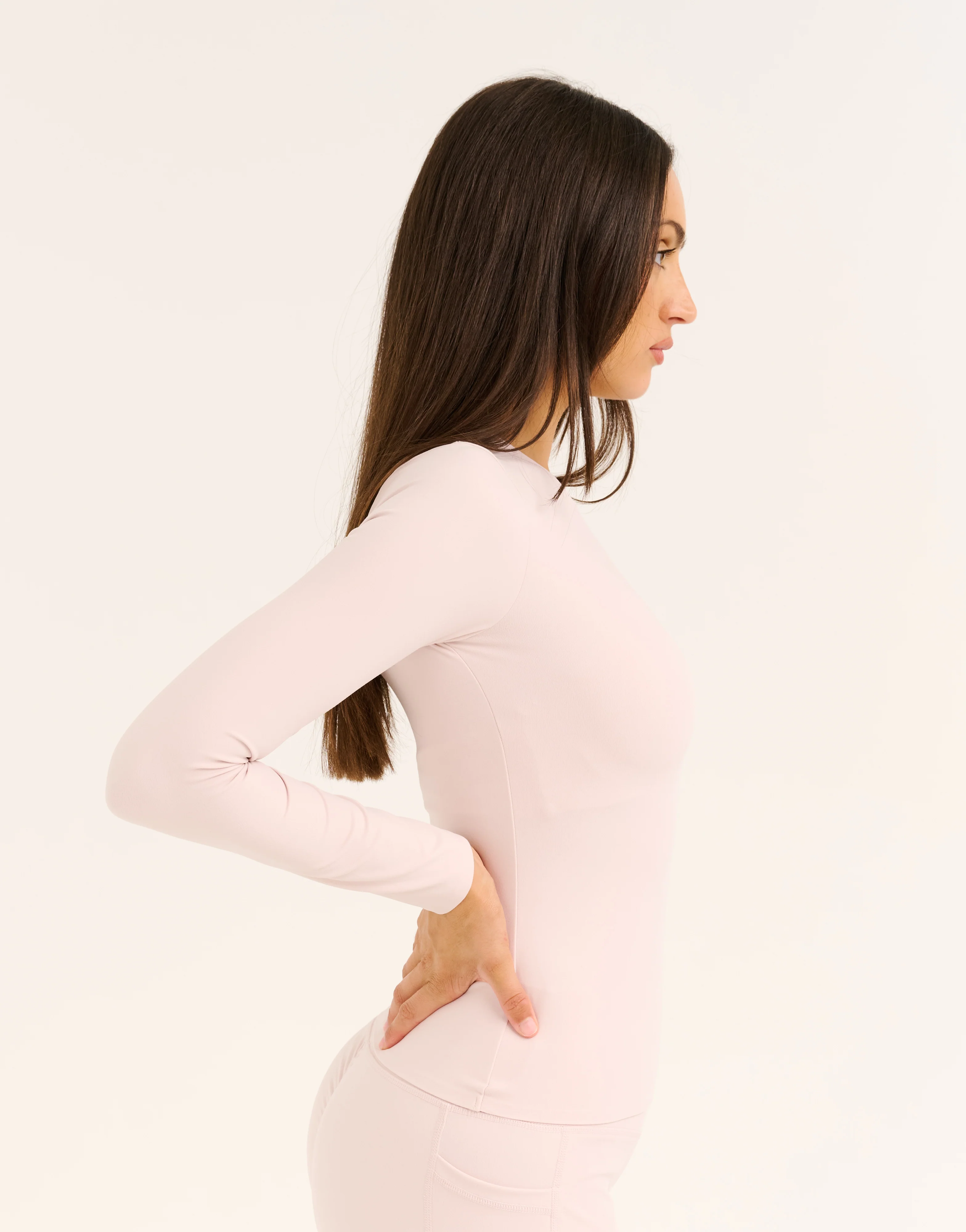 Lycra Seamless Long Sleeve - Mauve - Image 8