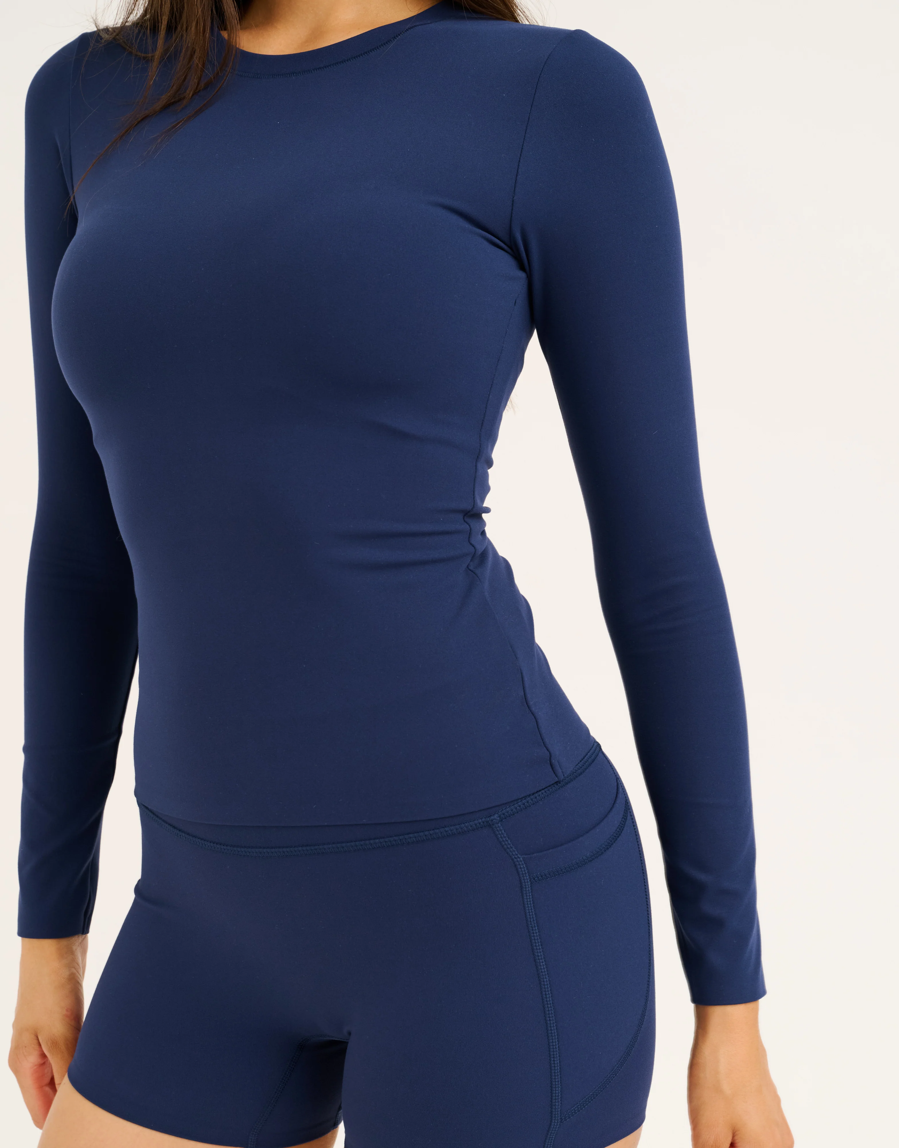 Lycra Seamless Long Sleeve - Navy - Image 6