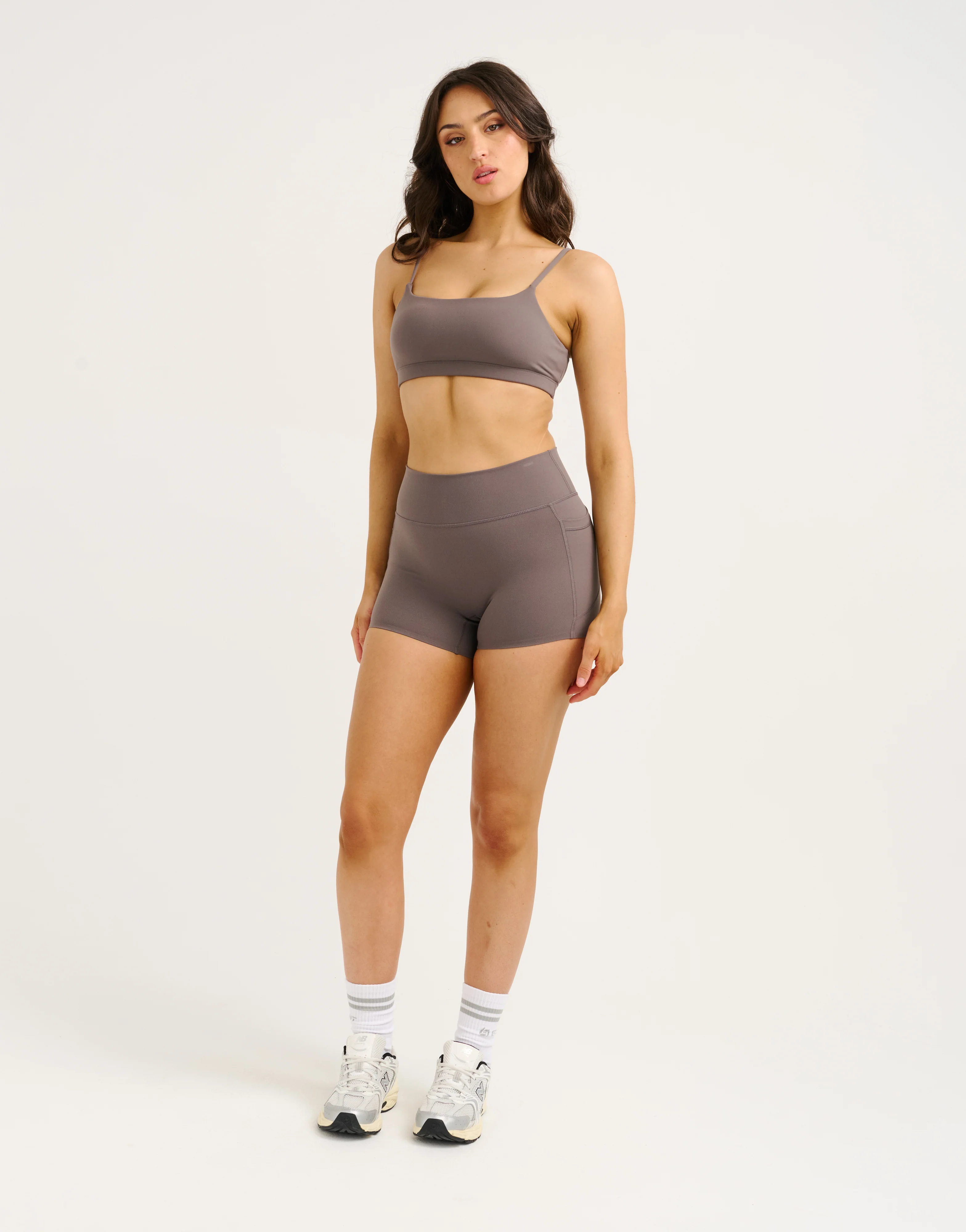 Lycra Seamless Sports Bra - Slate Grey - Image 9