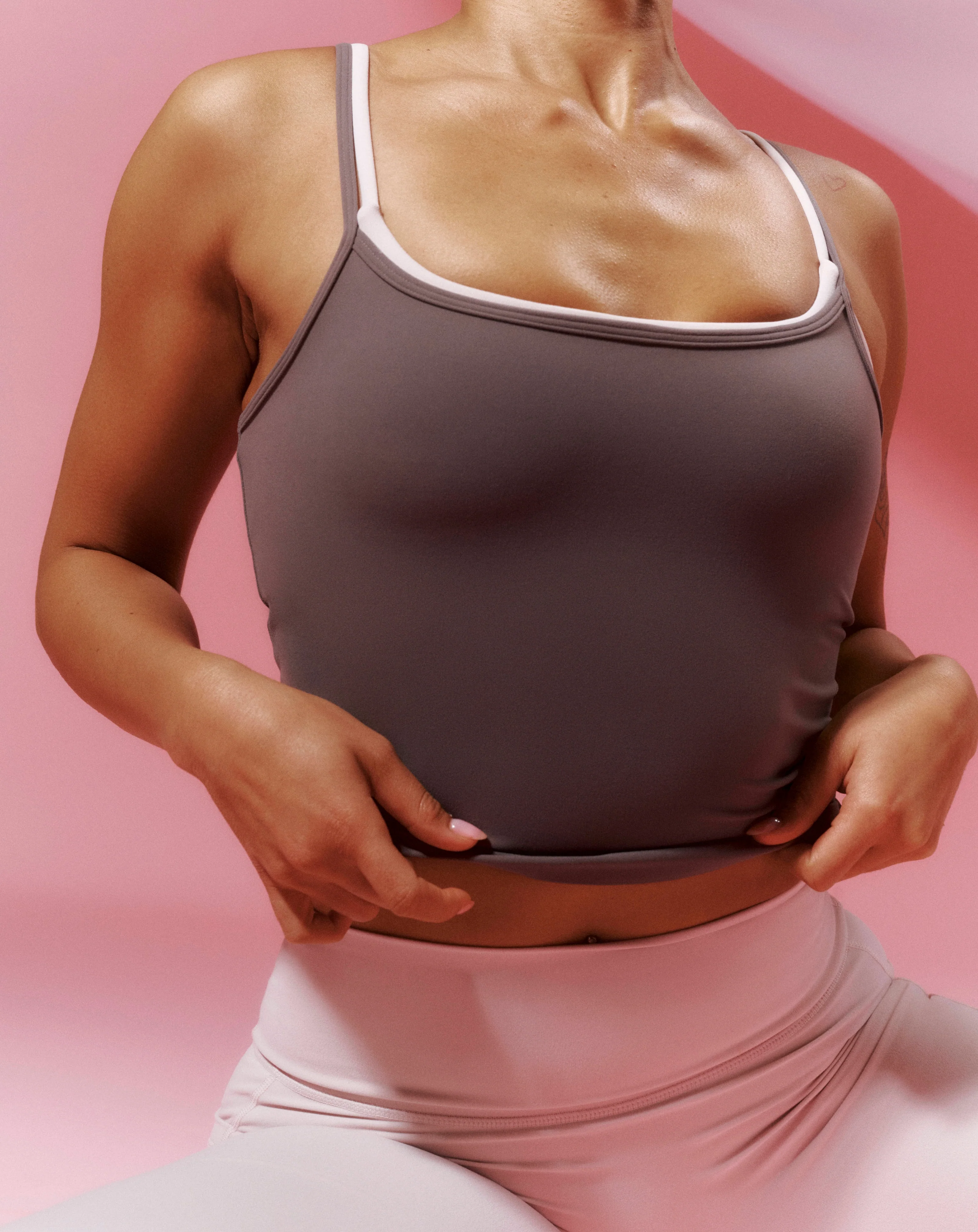 Lycra Seamless Tank - Slate Grey - Image 2