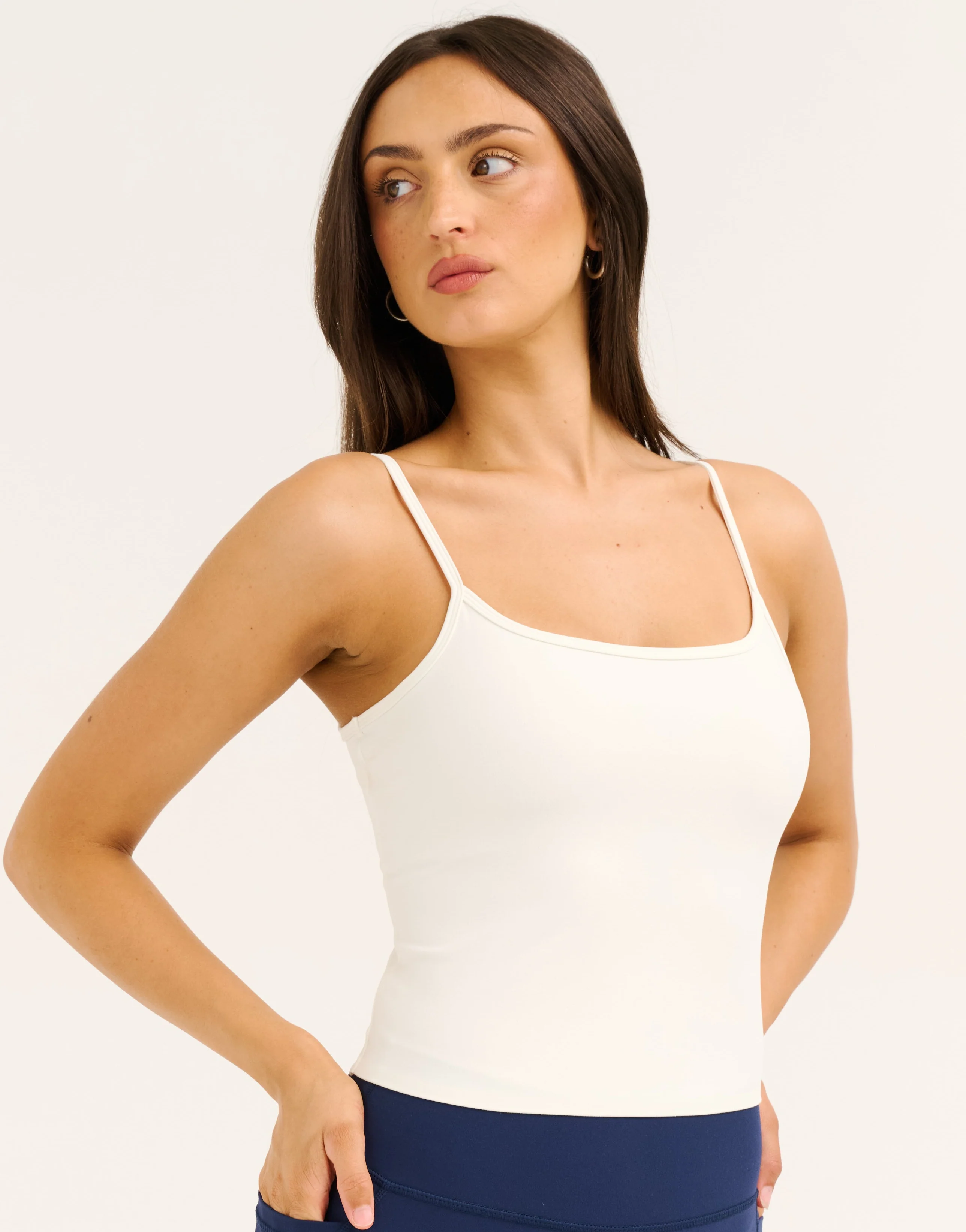 Lycra Seamless Tank - White - Image 4