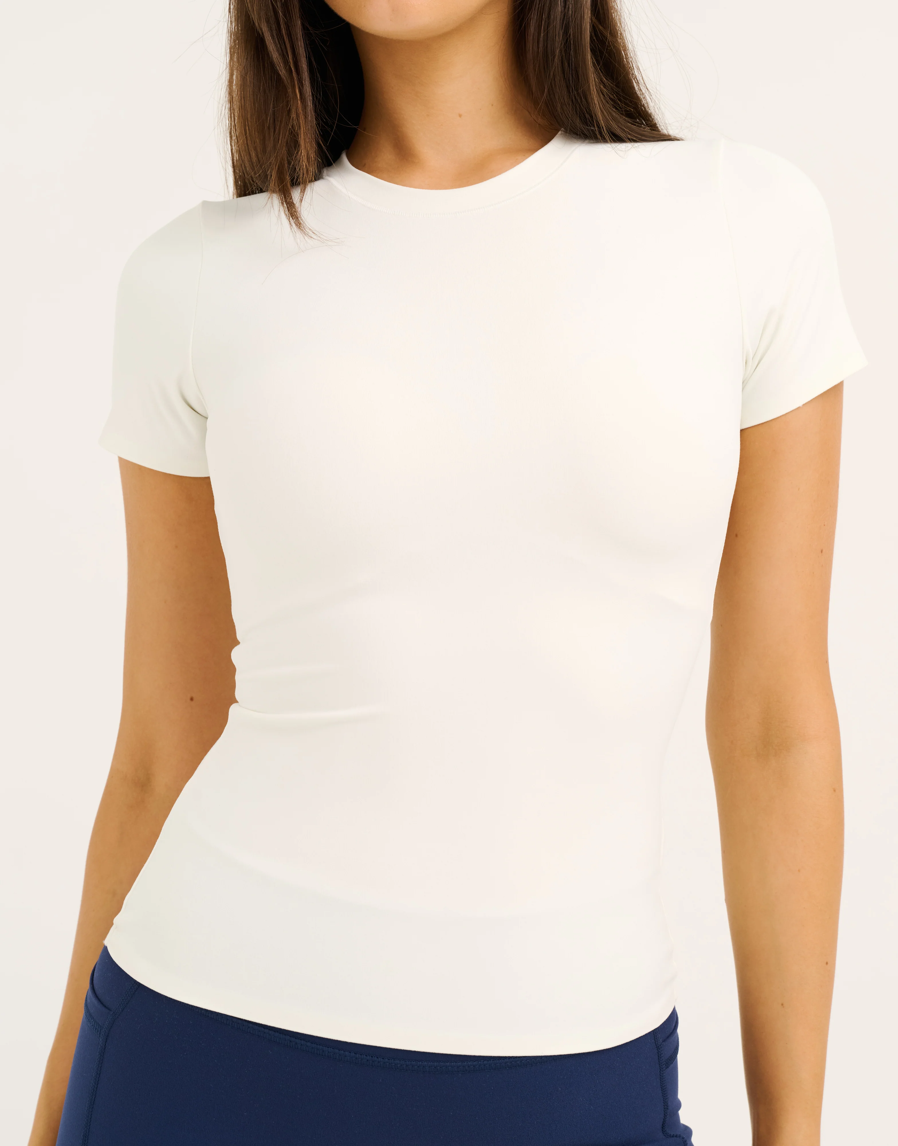 Lycra Seamless Tee - White - Image 8