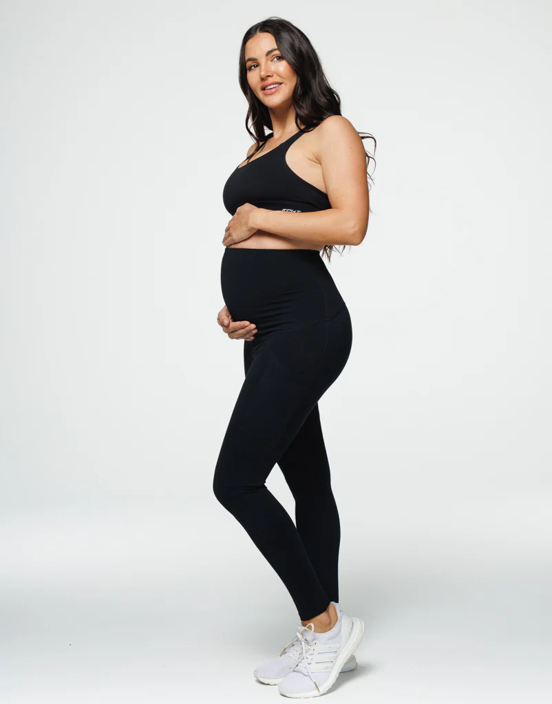 Maternity Pocket Leggings - Black - Image 3