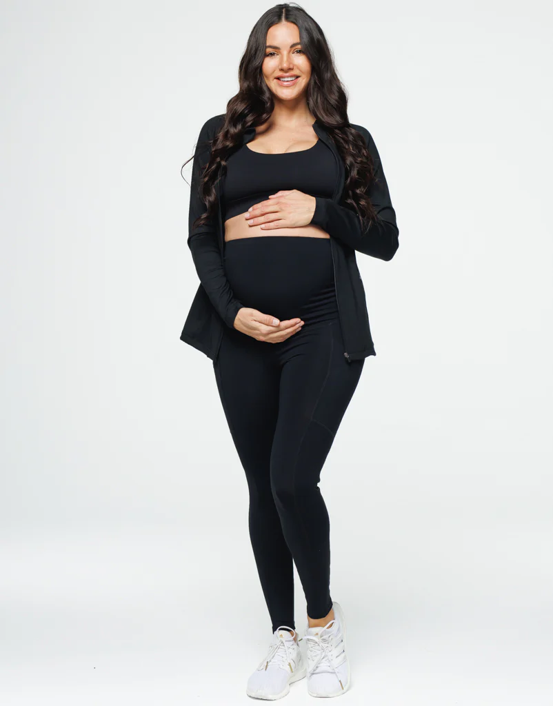 Maternity Pocket Leggings - Black - Image 4