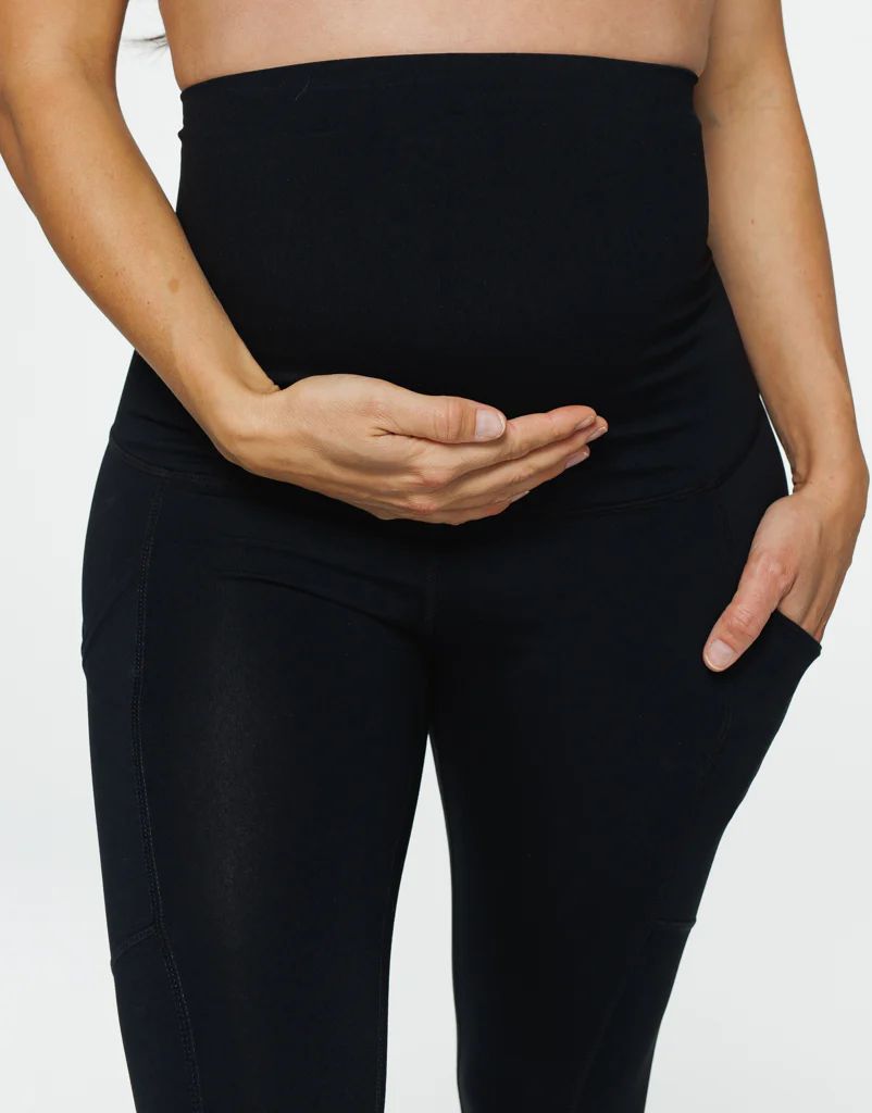 Maternity Pocket Leggings - Black - Image 5