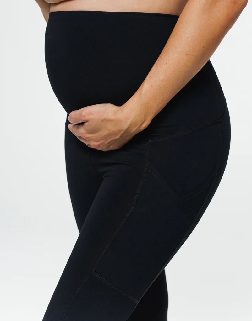 Maternity Pocket Leggings - Black - Image 7