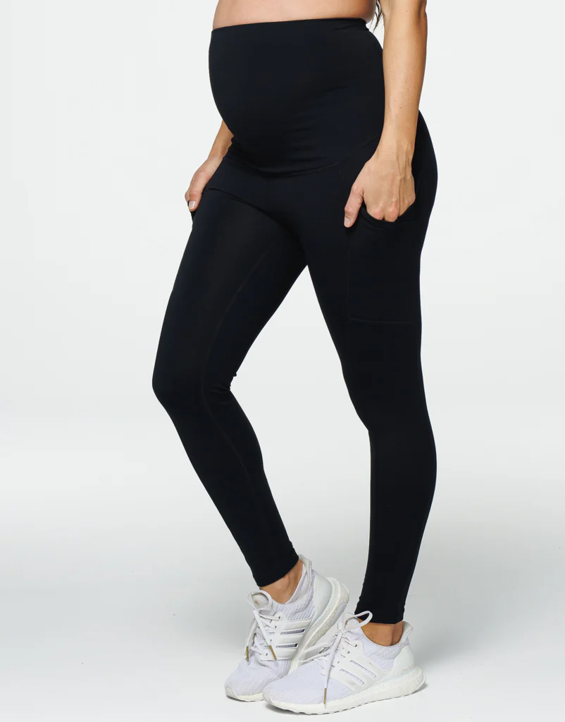 Maternity Pocket Leggings - Black - Image 8