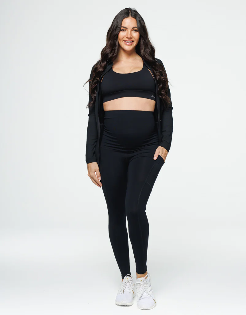 Maternity Pocket Leggings - Black - Image 9