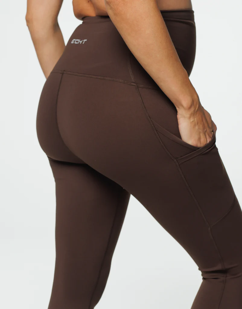 Maternity Pocket Leggings - Fudge Brown - Image 10