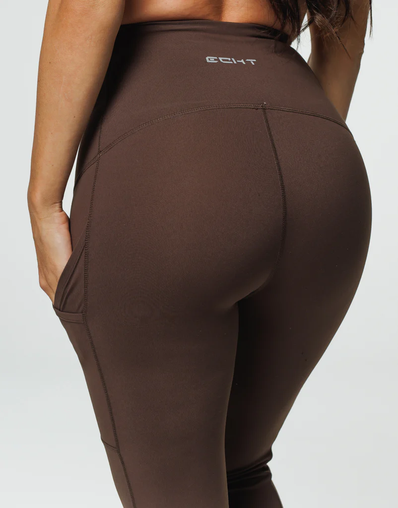 Maternity Pocket Leggings - Fudge Brown - Image 9