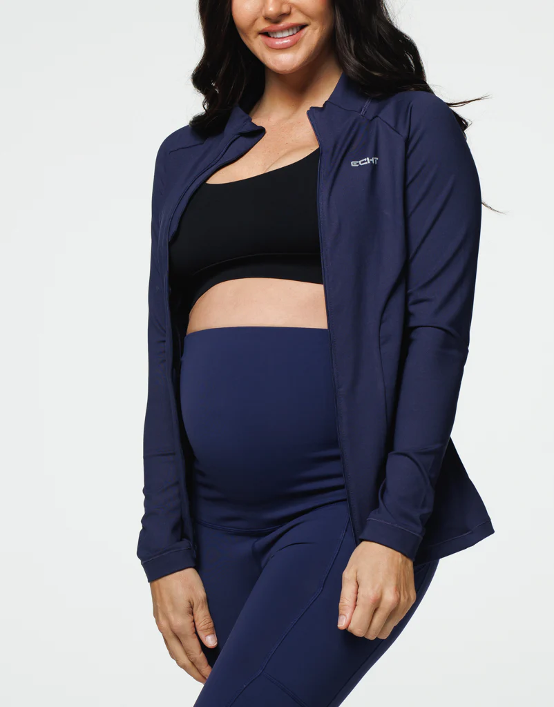Maternity Pocket Leggings - Navy Blue - Image 3