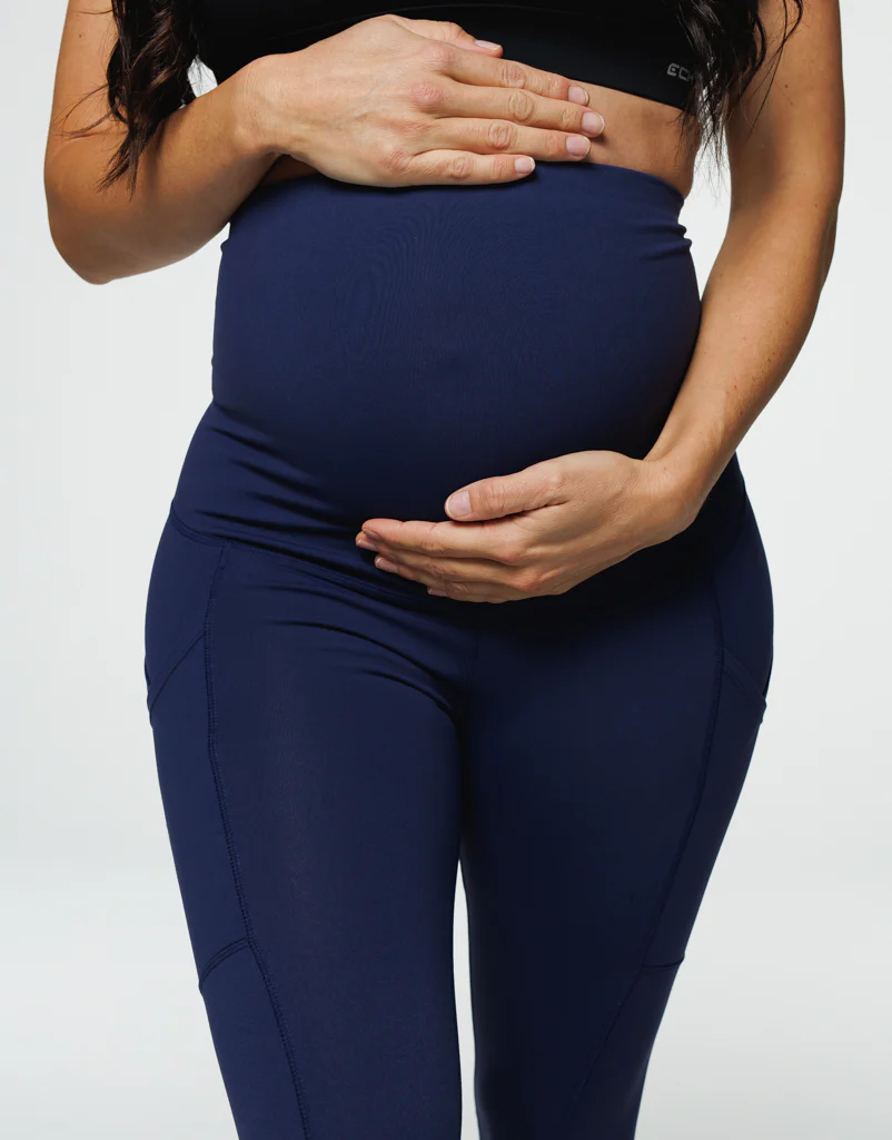 Maternity Pocket Leggings - Navy Blue - Image 6