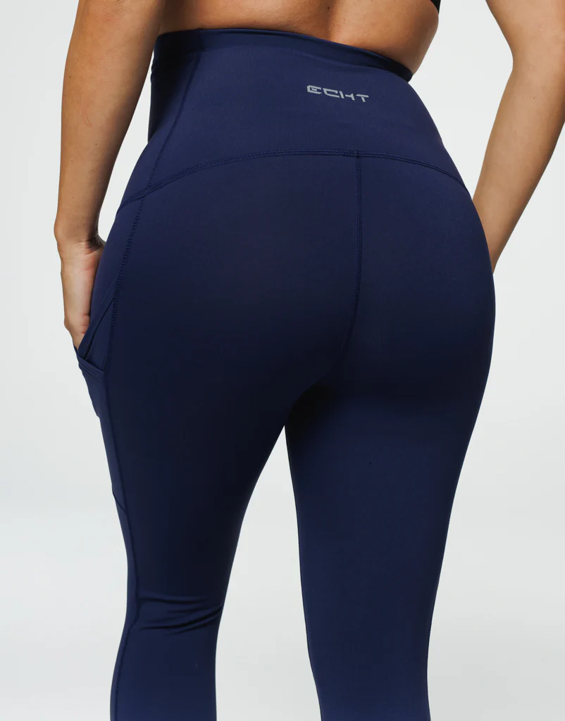 Maternity Pocket Leggings - Navy Blue - Image 9