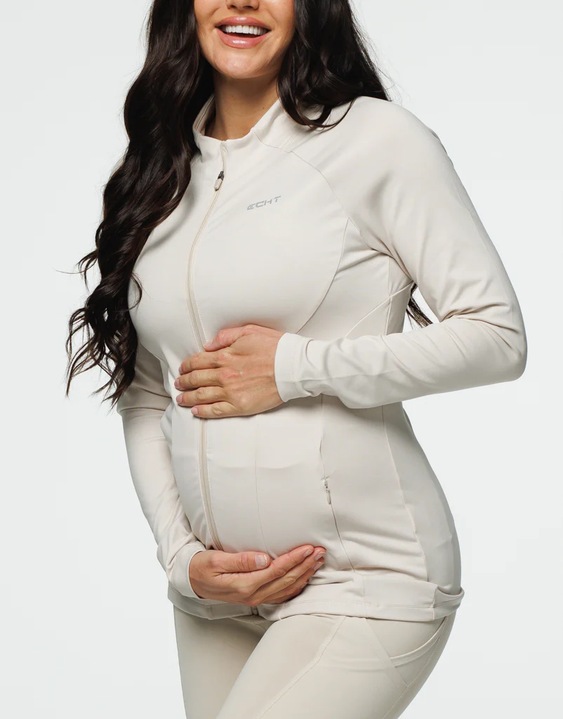 Maternity Pocket Leggings - Oatmeal - Image 4