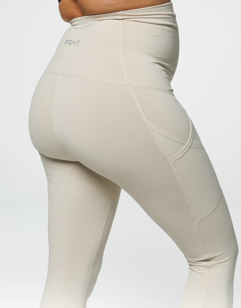 Maternity Pocket Leggings - Oatmeal - Image 7
