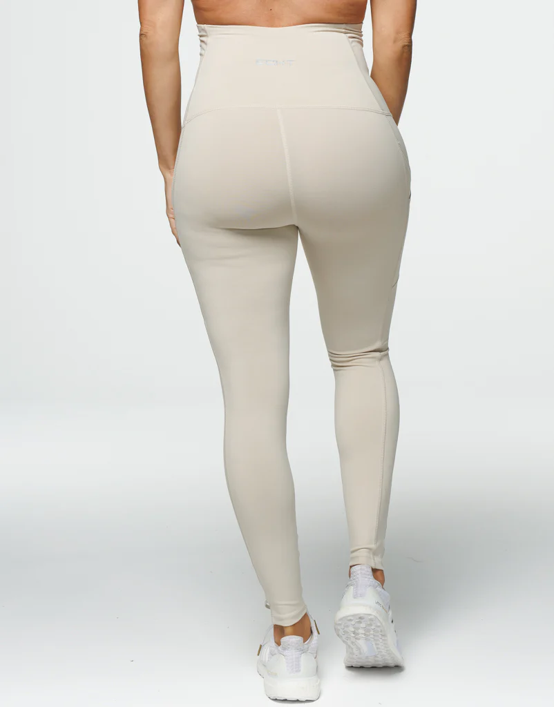 Maternity Pocket Leggings - Oatmeal - Image 9