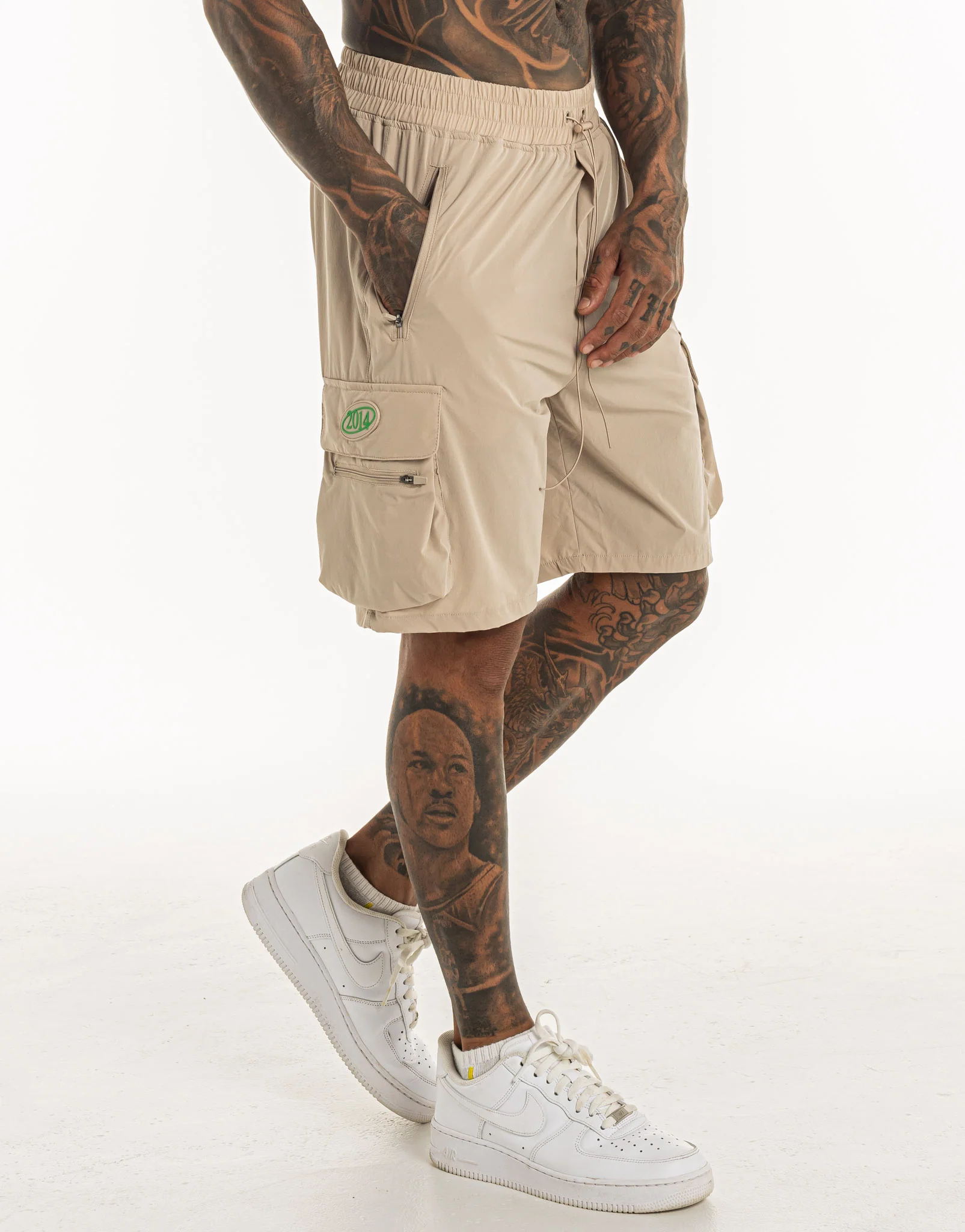 MLBRN Spear Shorts - Taupe Grey - Image 7