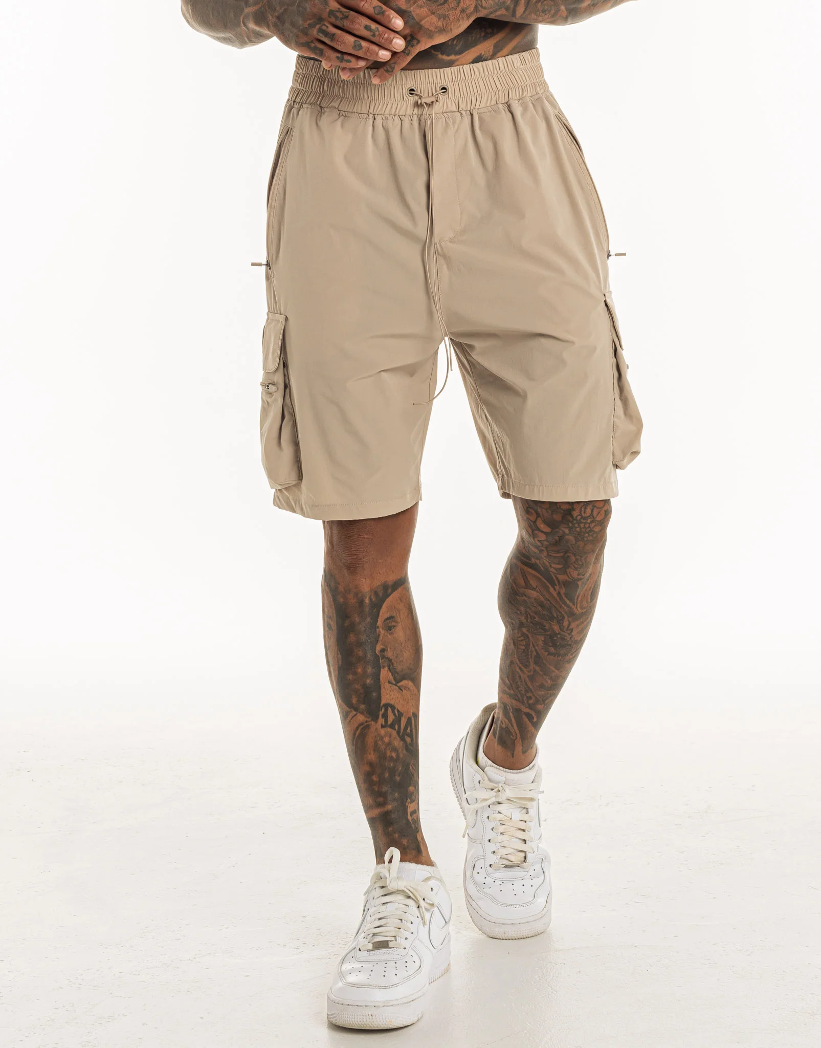 MLBRN Spear Shorts - Taupe Grey - Image 8
