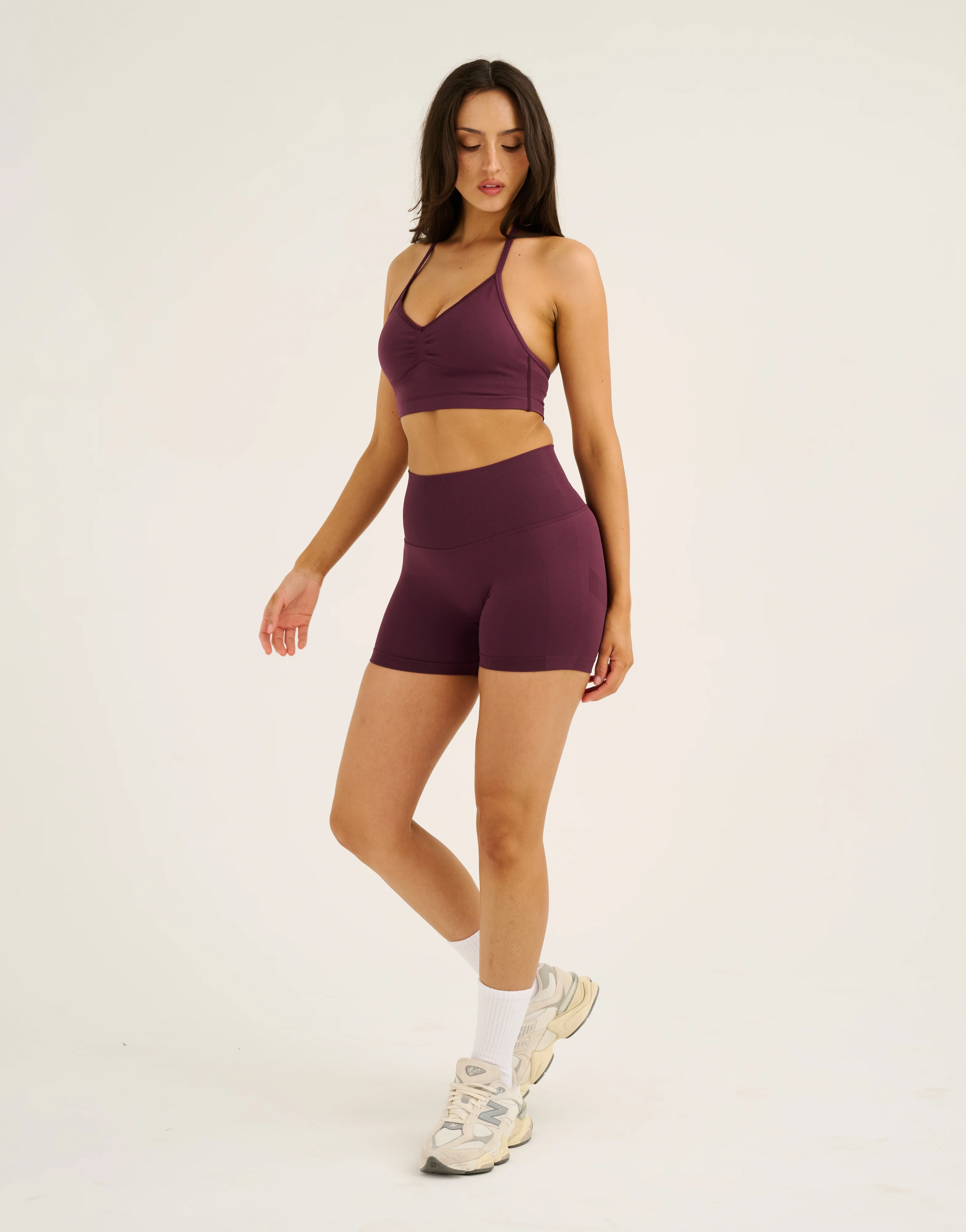 Pulse Halter Sports Bra - Blackberry - Image 7