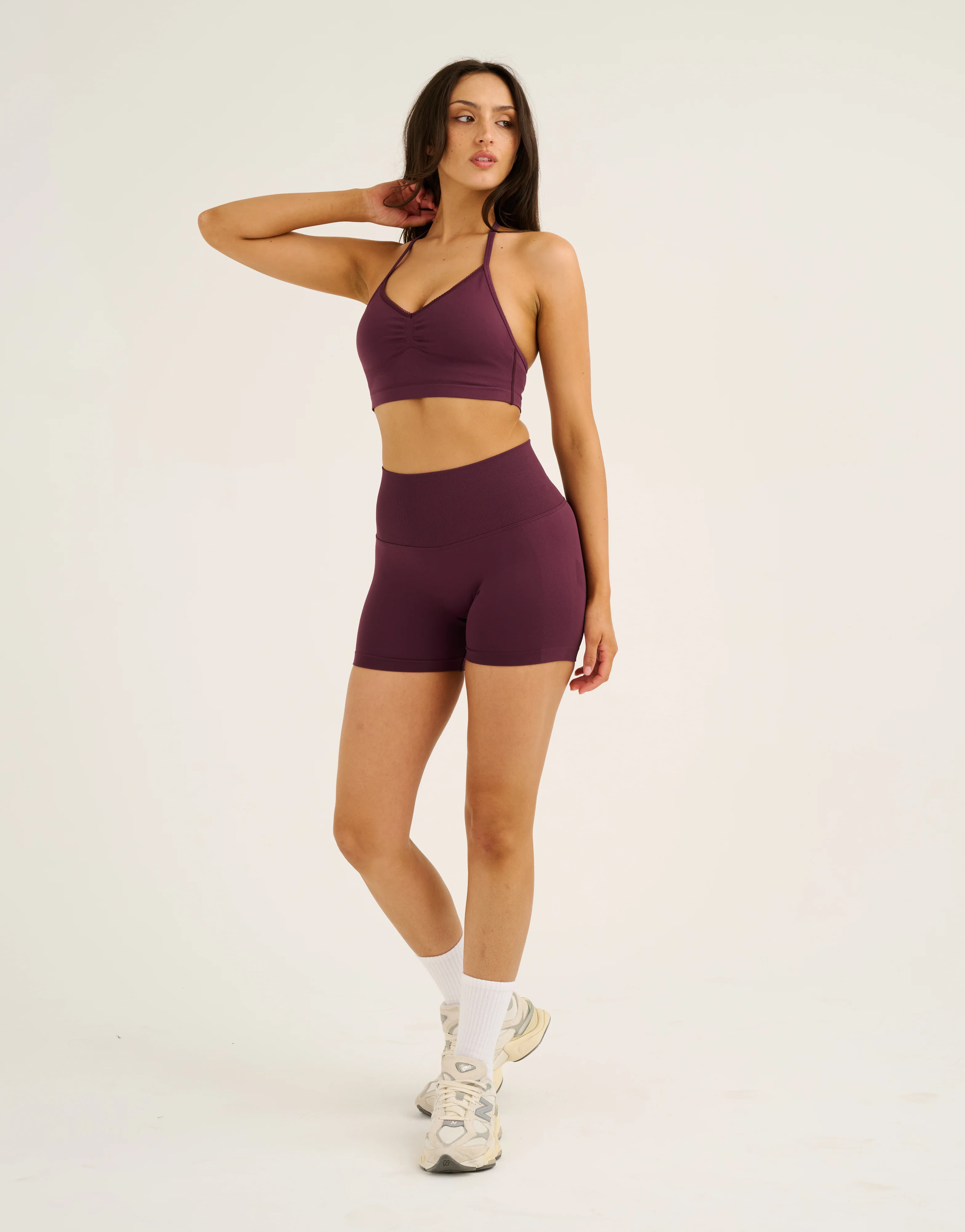 Pulse Halter Sports Bra - Blackberry - Image 8