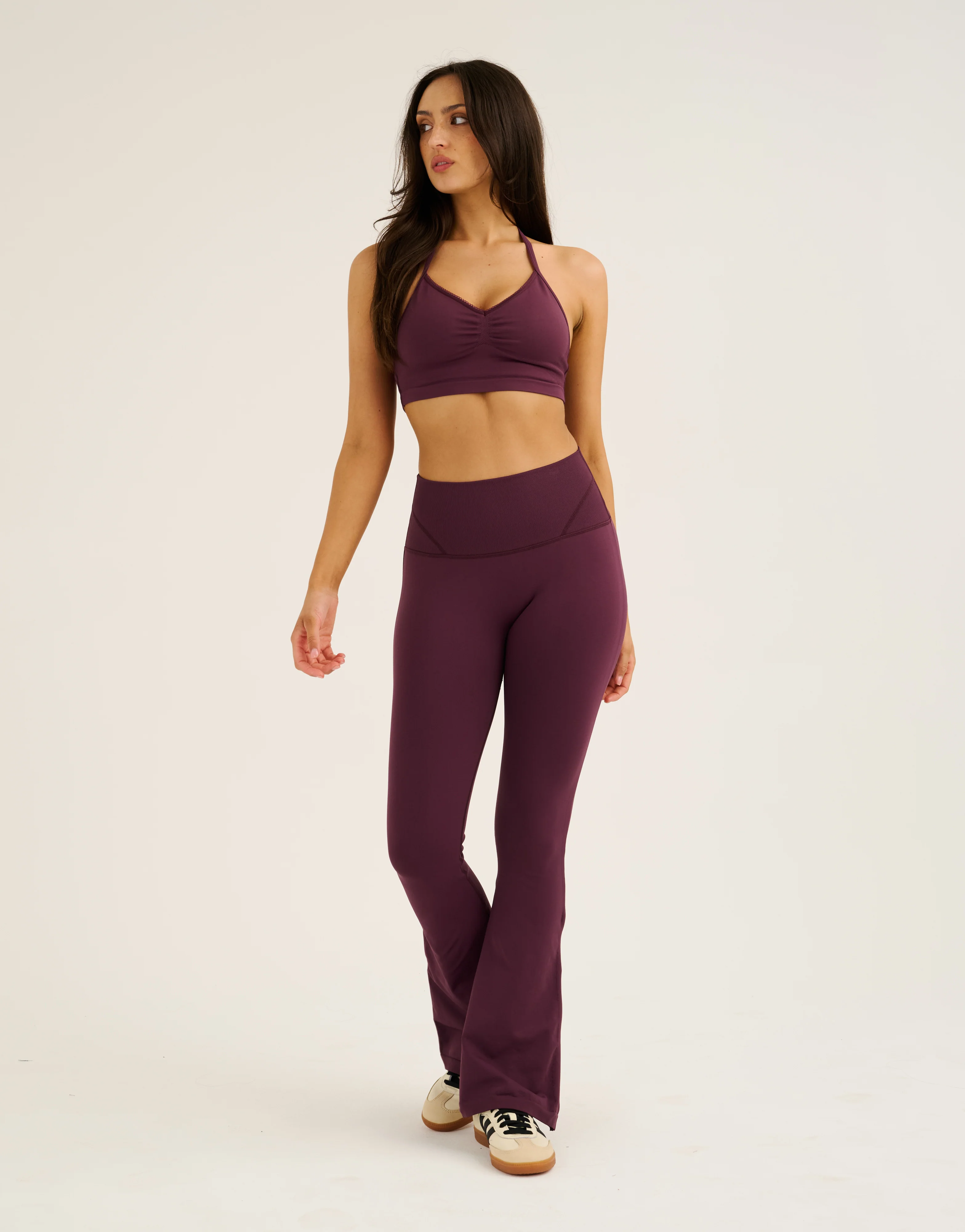Pulse Invisible Scrunch Flare Leggings - Blackberry - Image 5