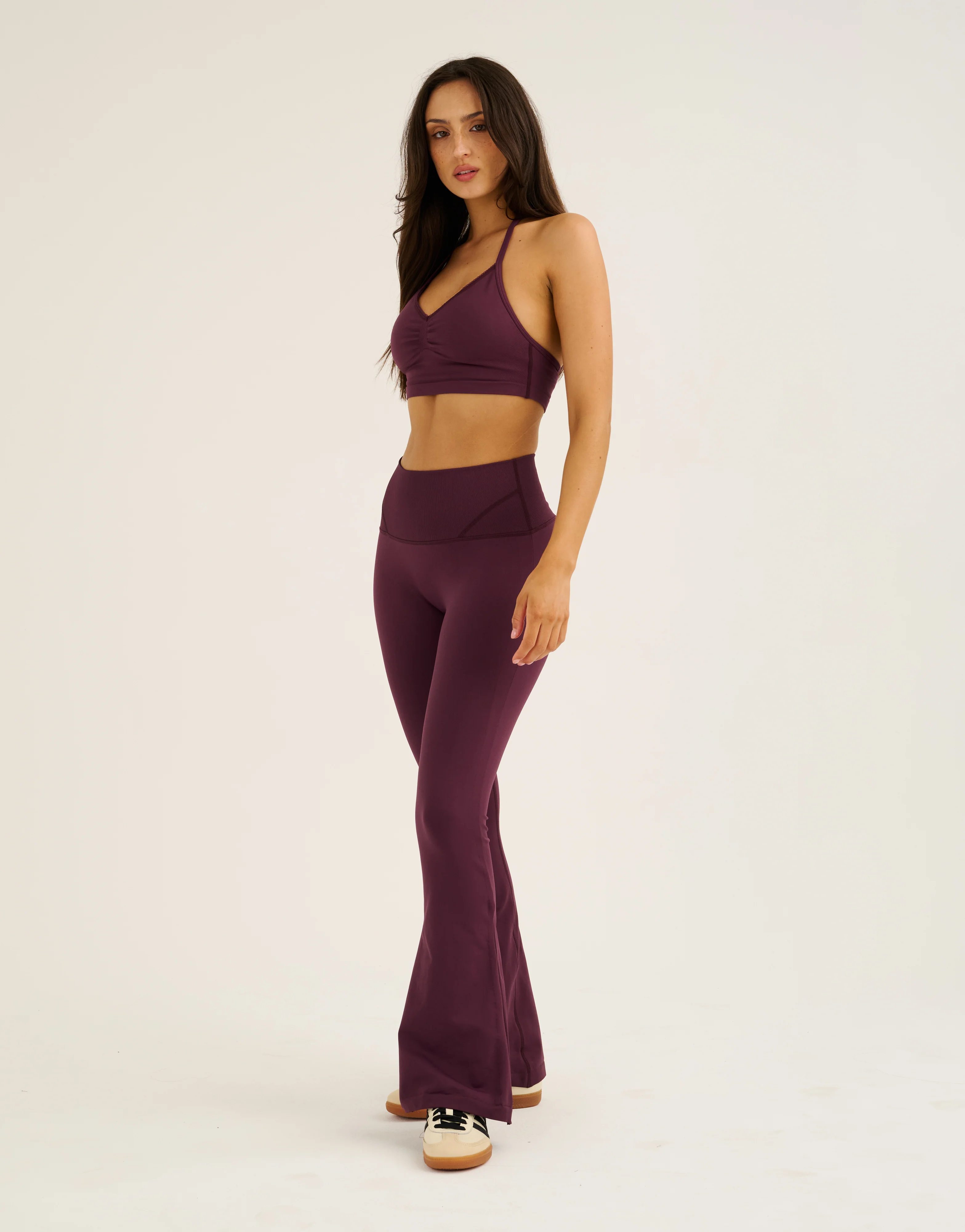 Pulse Invisible Scrunch Flare Leggings - Blackberry - Image 9