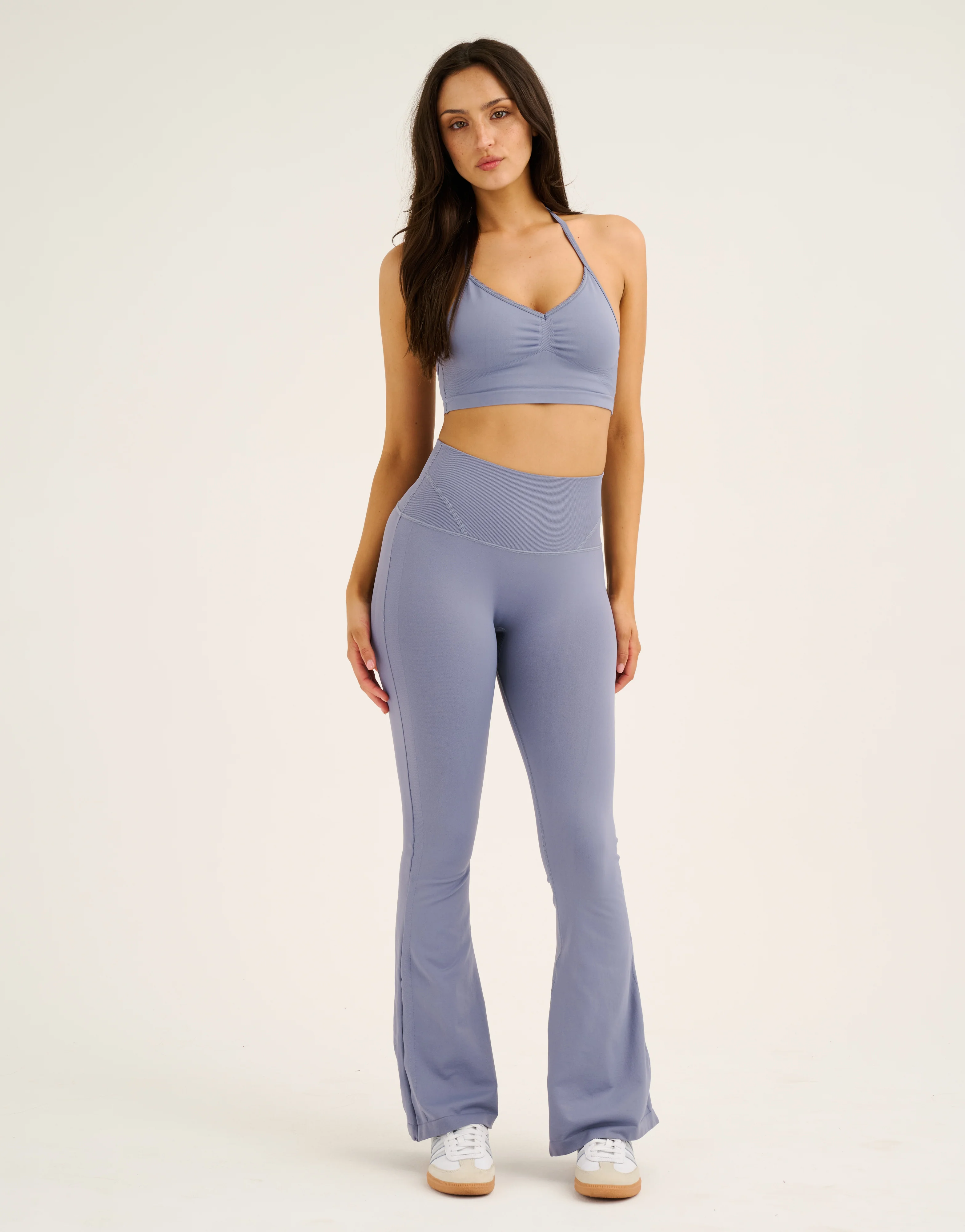 Pulse Invisible Scrunch Flare Leggings - Washed Blue - Image 11