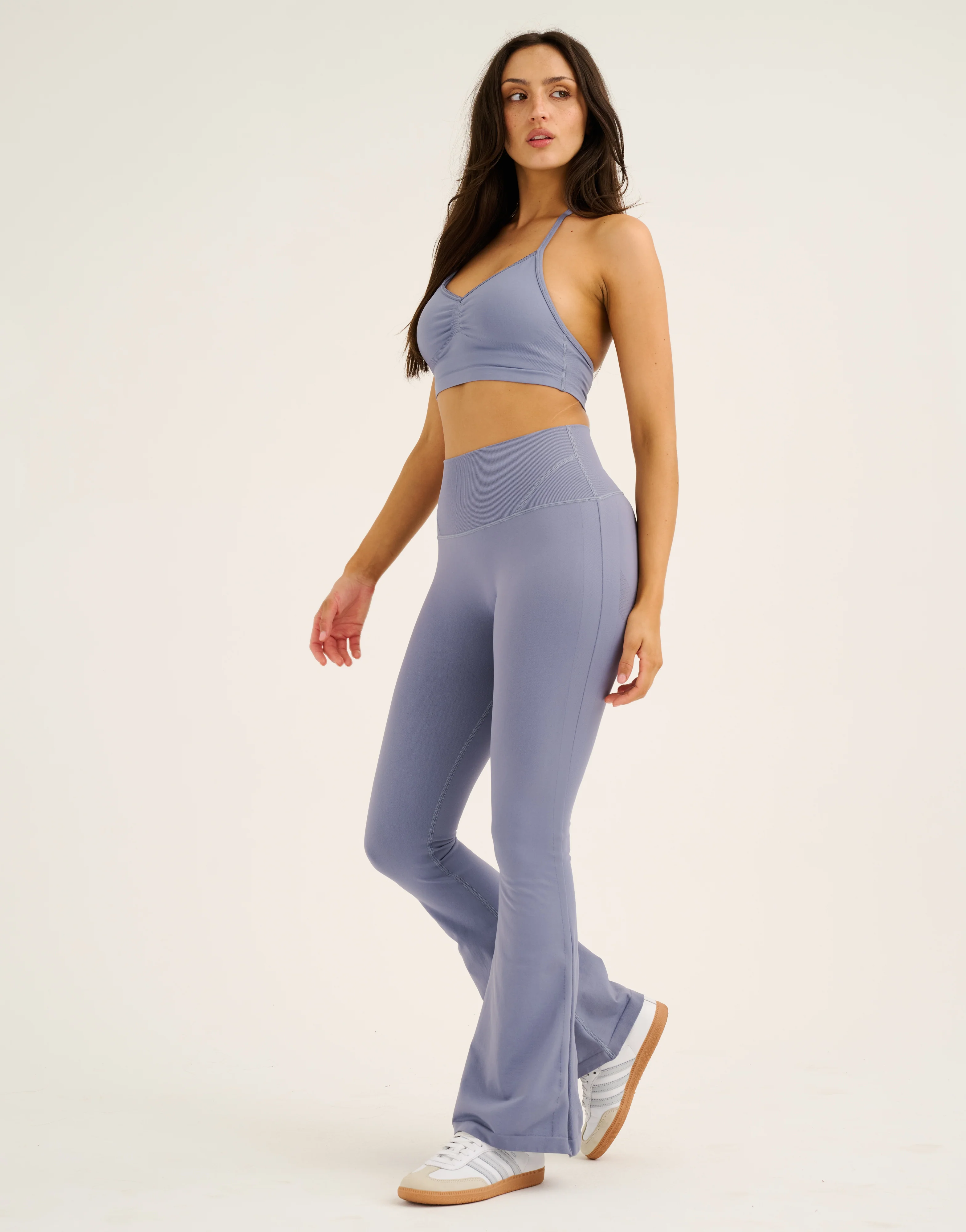 Pulse Invisible Scrunch Flare Leggings - Washed Blue - Image 12