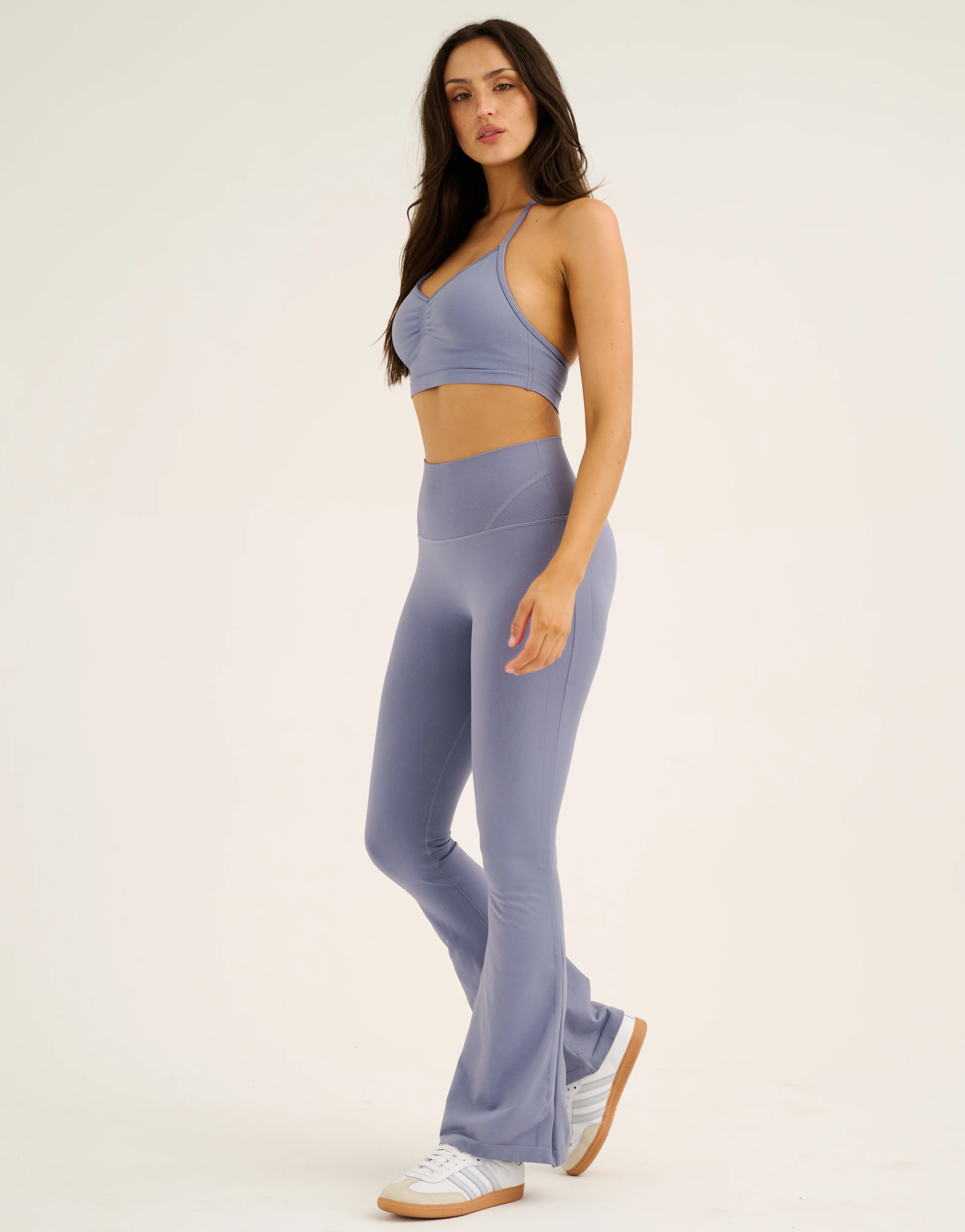 Pulse Invisible Scrunch Flare Leggings - Washed Blue - Image 13