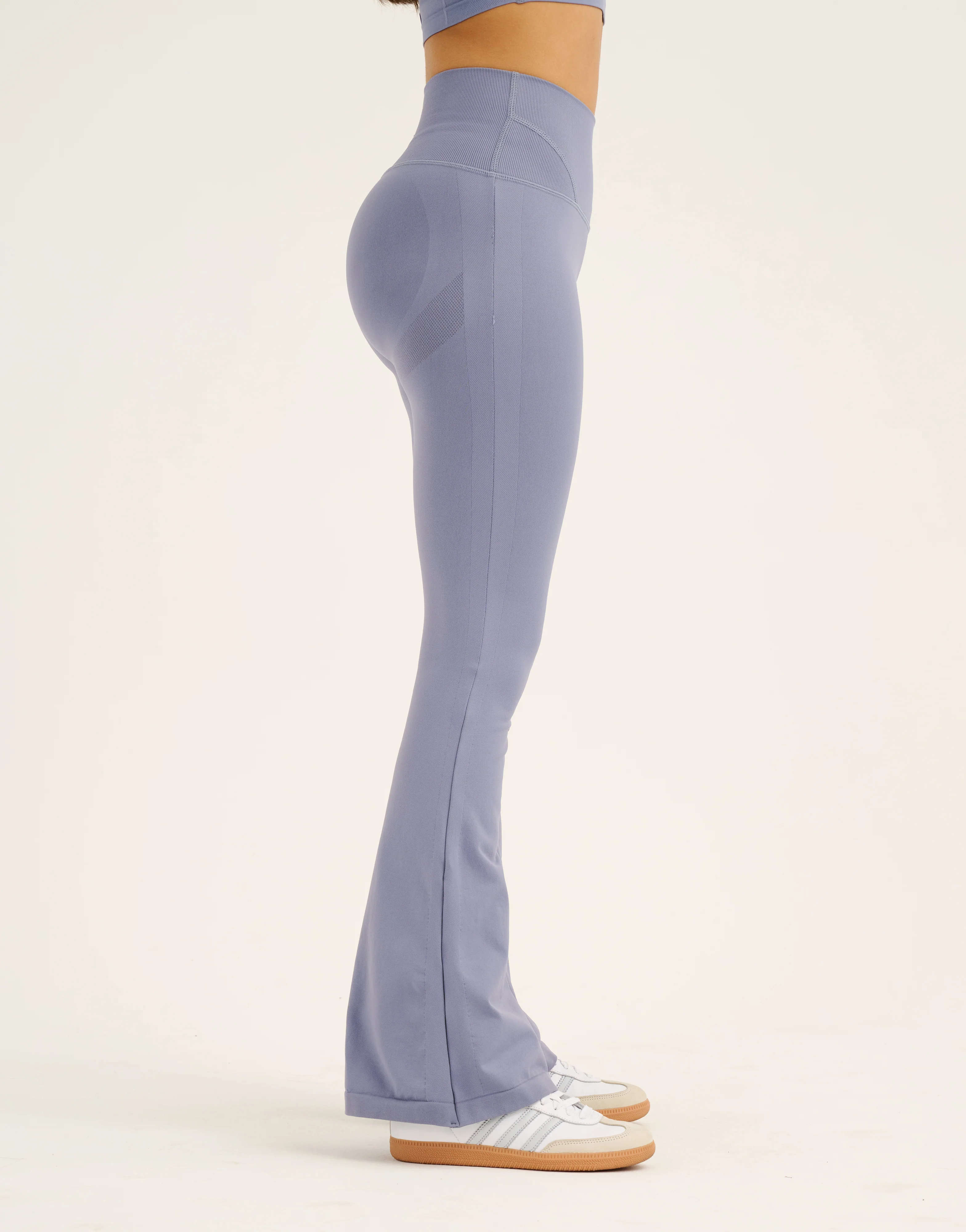 Pulse Invisible Scrunch Flare Leggings - Washed Blue - Image 6
