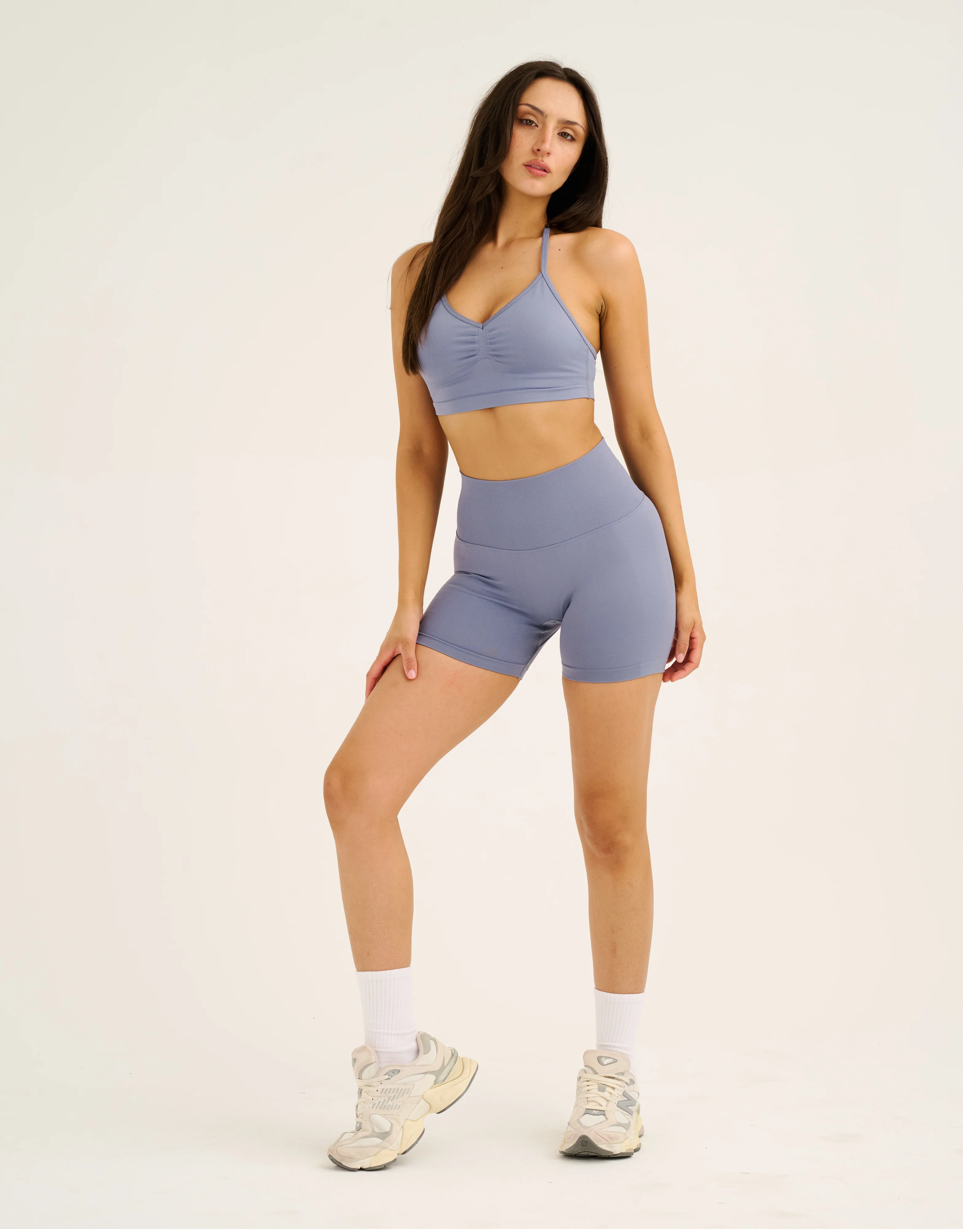 Pulse Invisible Scrunch Shorts - Washed Blue - Image 11