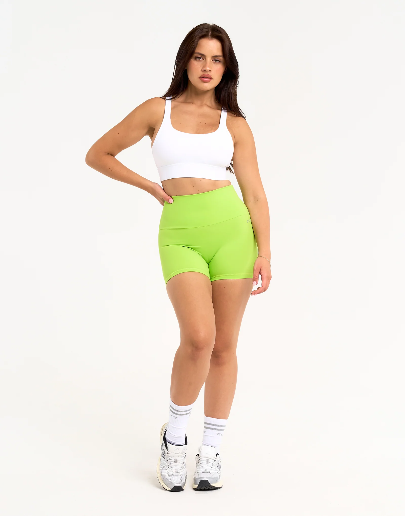 Range Bike Shorts 4" - Lime Green - Image 4