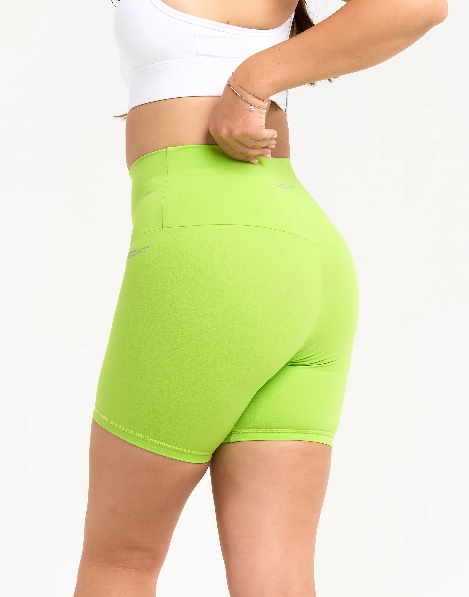 Range Bike Shorts 6" - Lime Green - Image 6