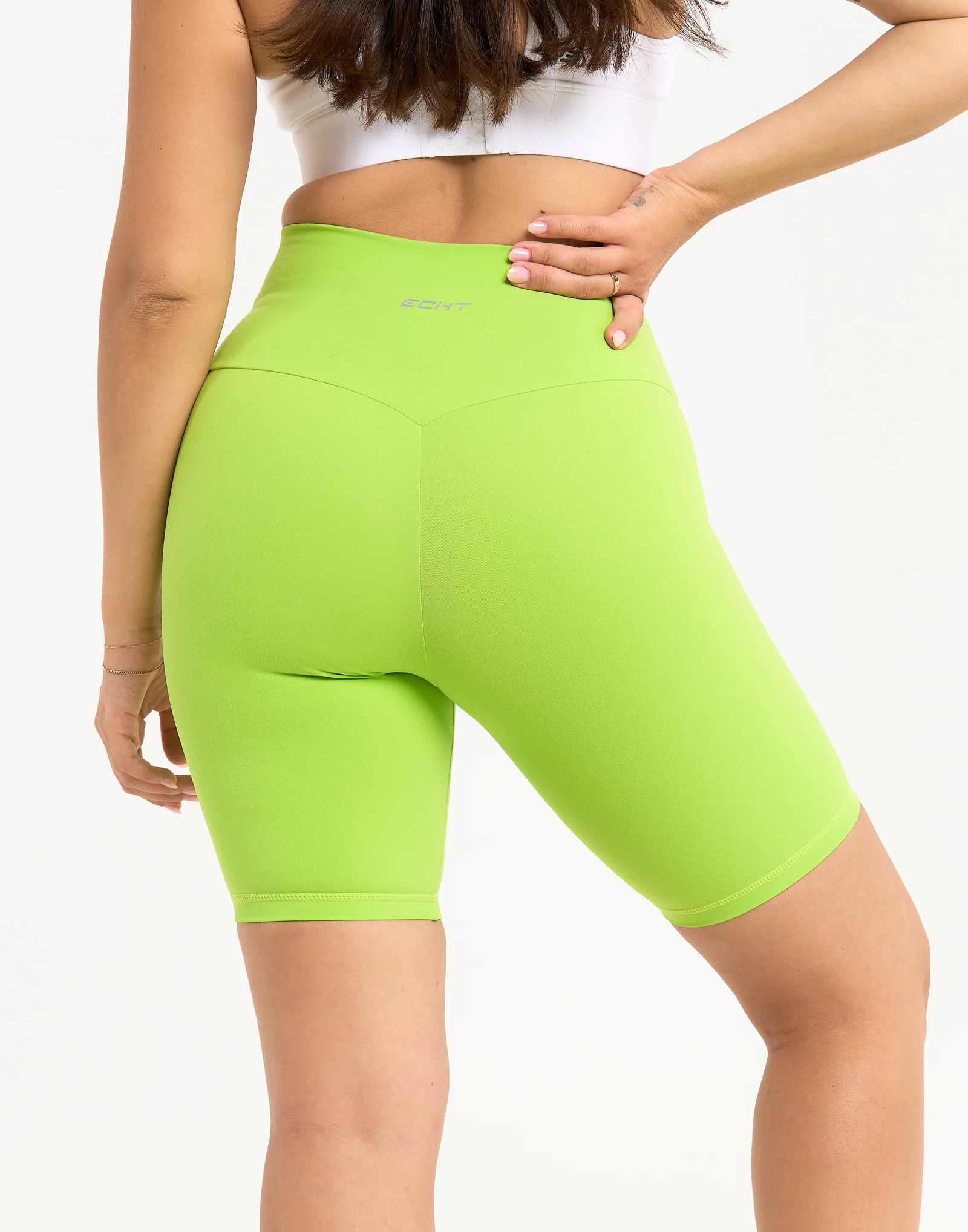 Range Bike Shorts 8" - Lime Green - Image 2