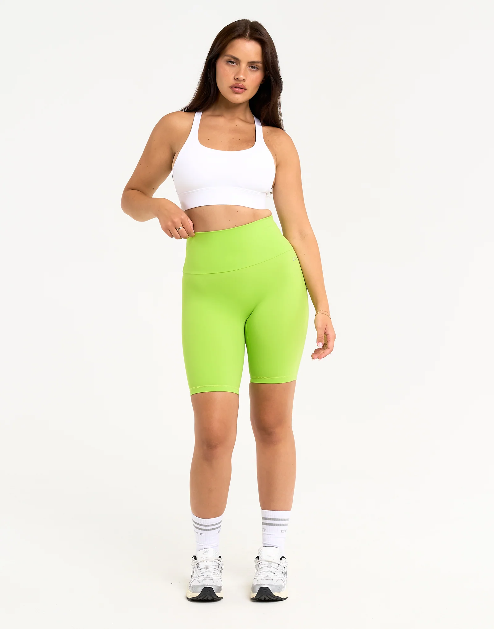 Range Bike Shorts 8" - Lime Green - Image 3