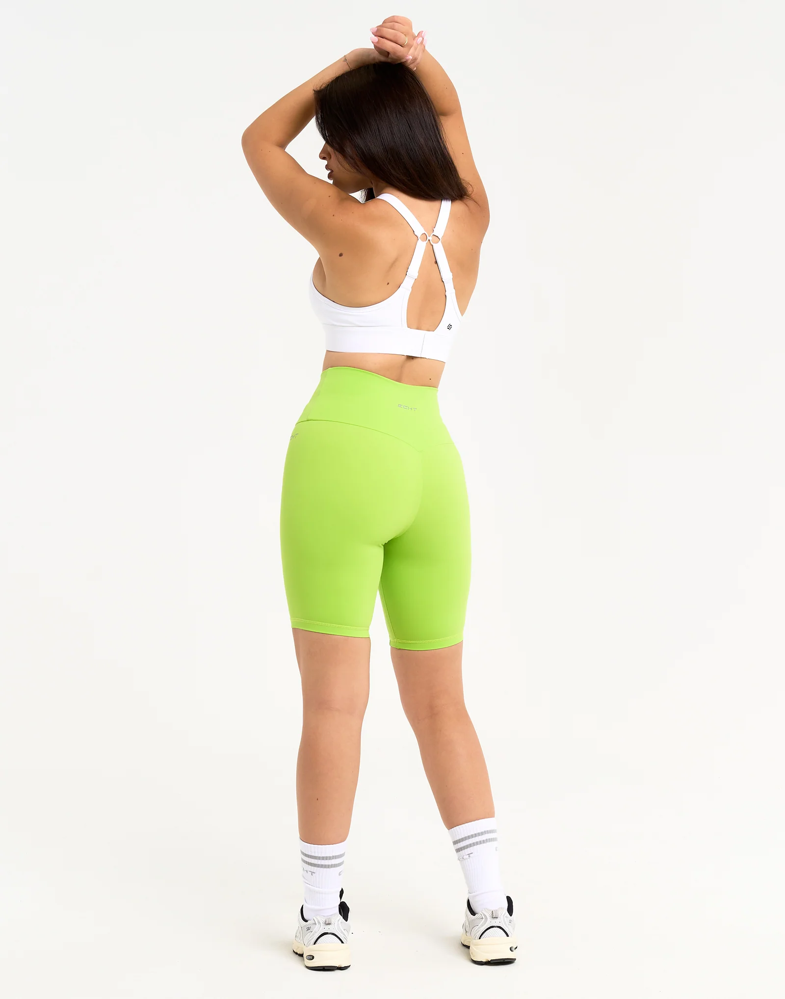 Range Bike Shorts 8" - Lime Green - Image 4