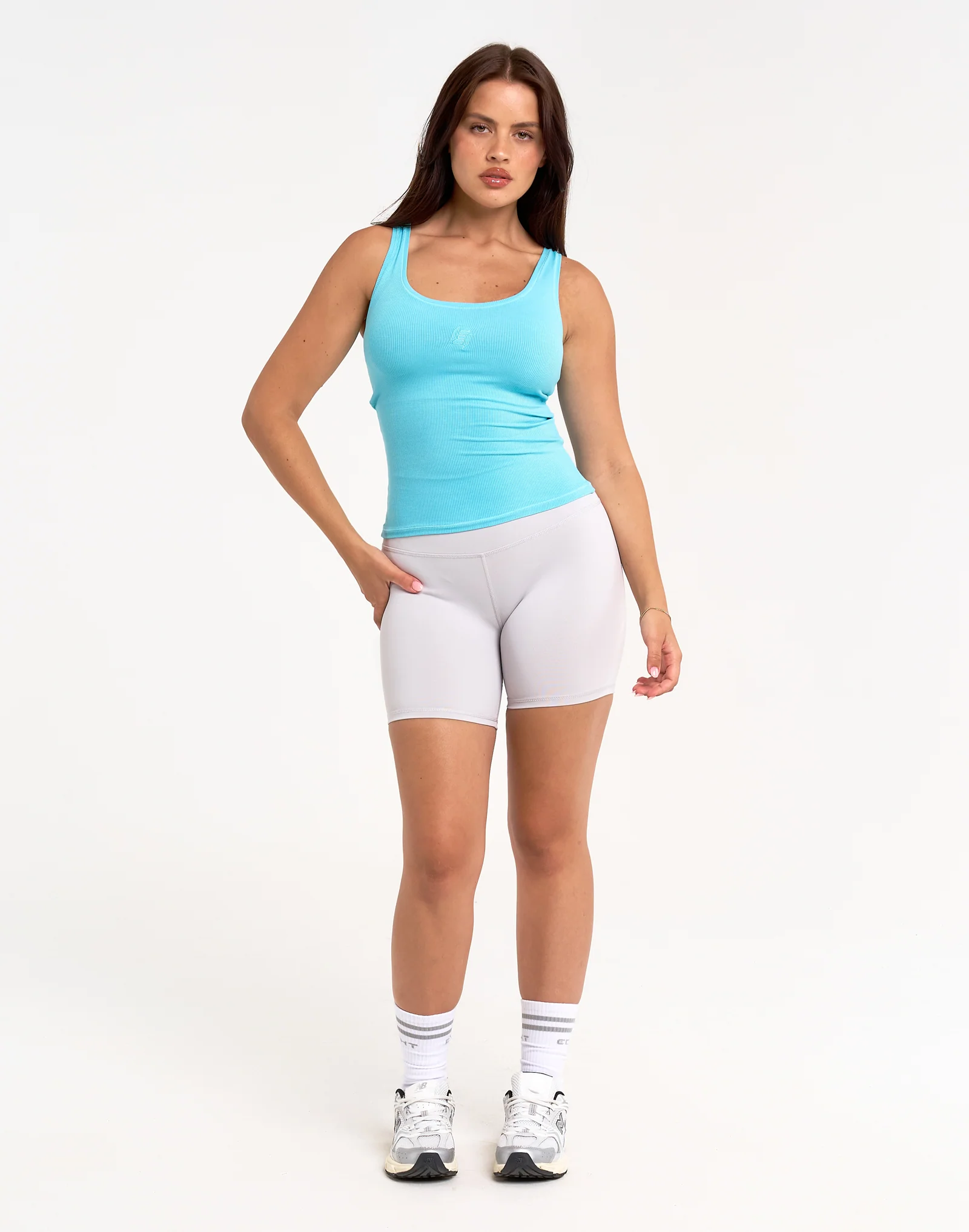 Ribbed Sculpt Tank - Baby Blue - Image 5