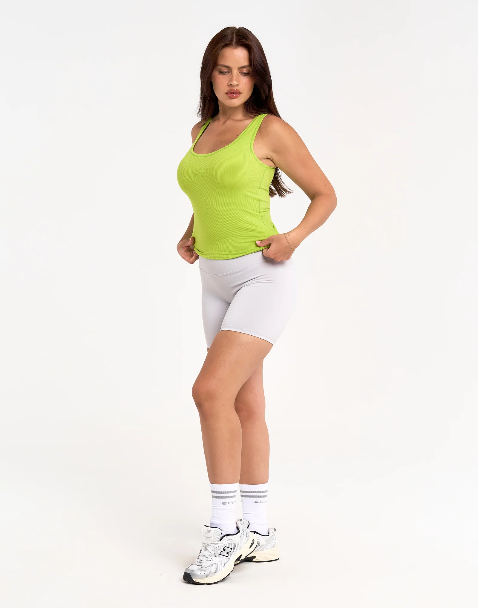 Ribbed Sculpt Tank - Lime Green - Image 5