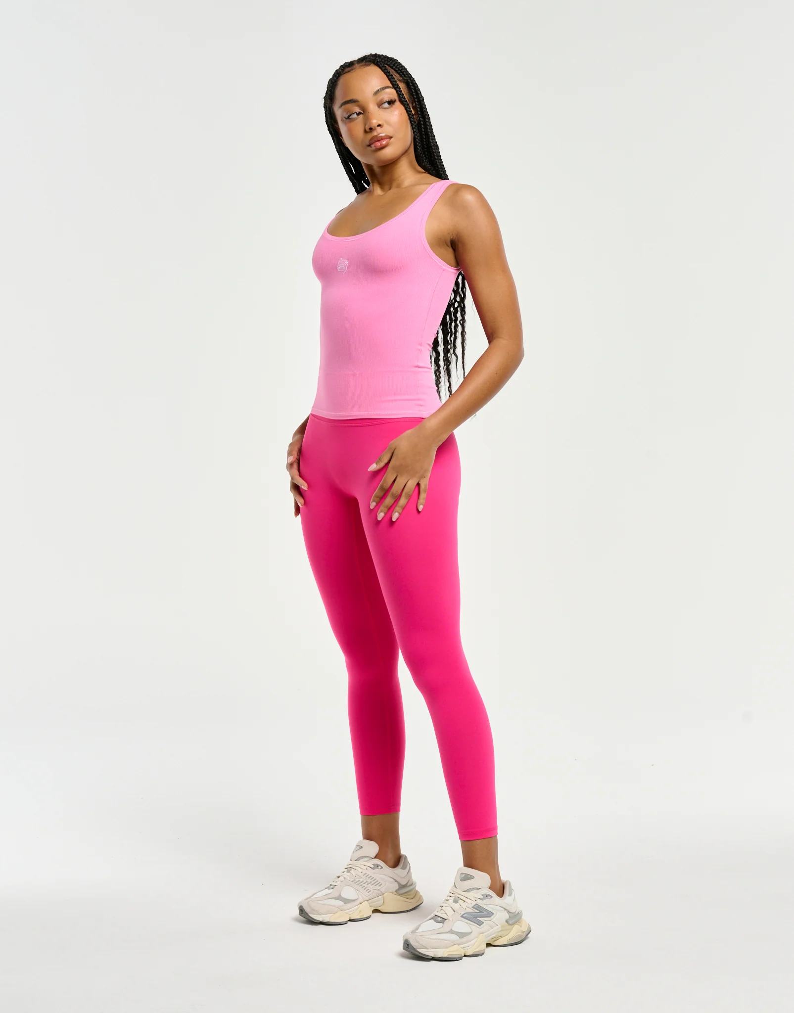 Ribbed Sculpt Tank - Pink - Image 7