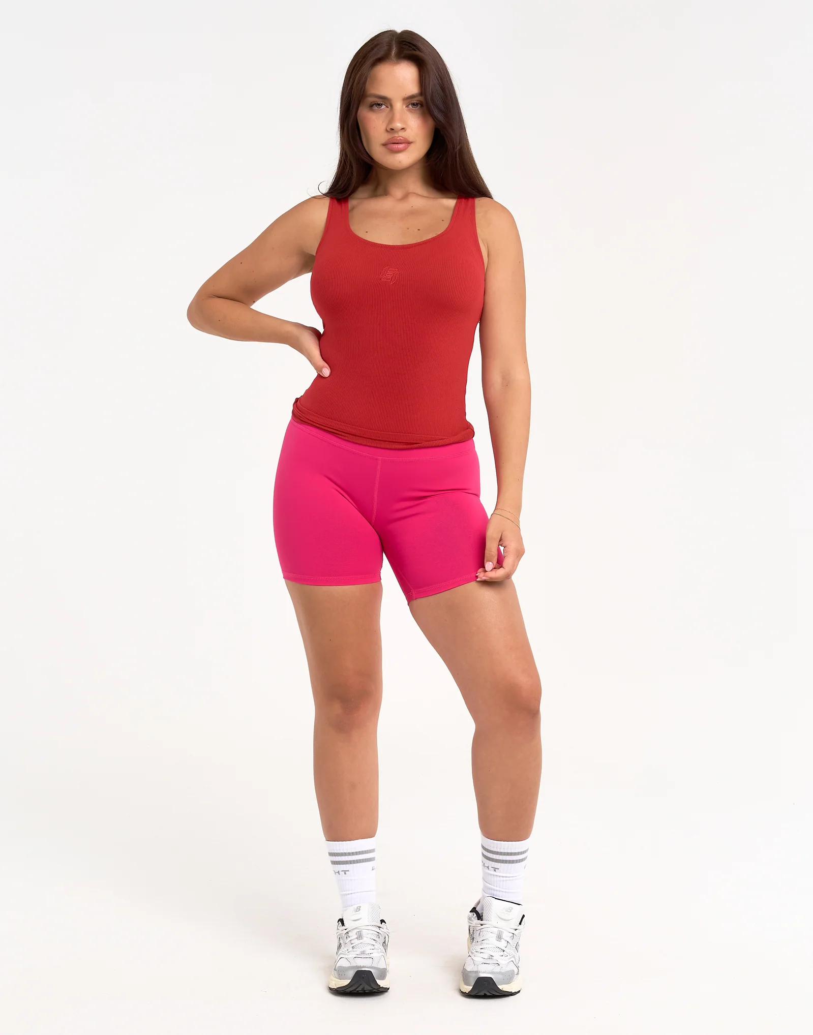 Ribbed Sculpt Tank - Scarlet Red - Image 2