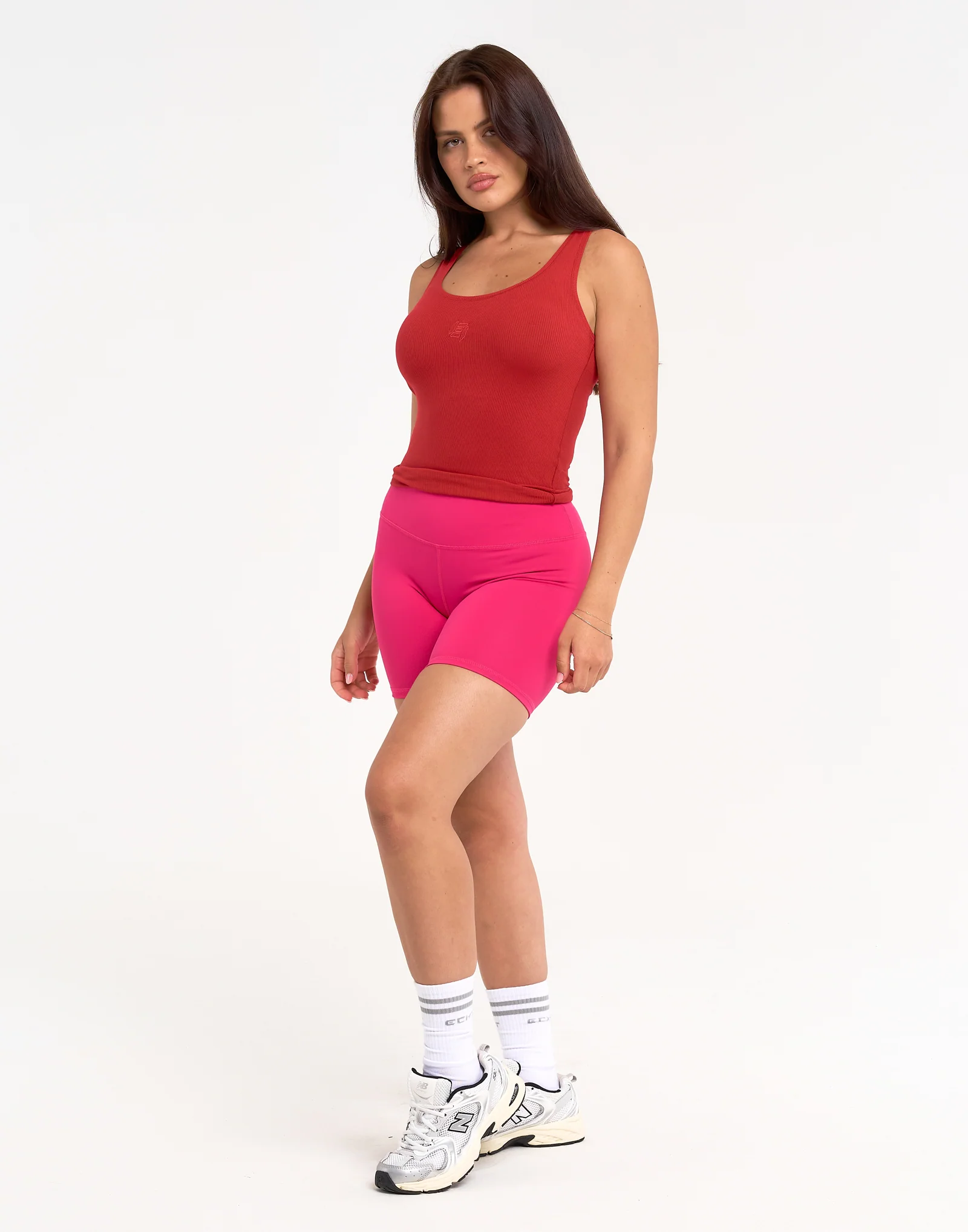 Ribbed Sculpt Tank - Scarlet Red - Image 3