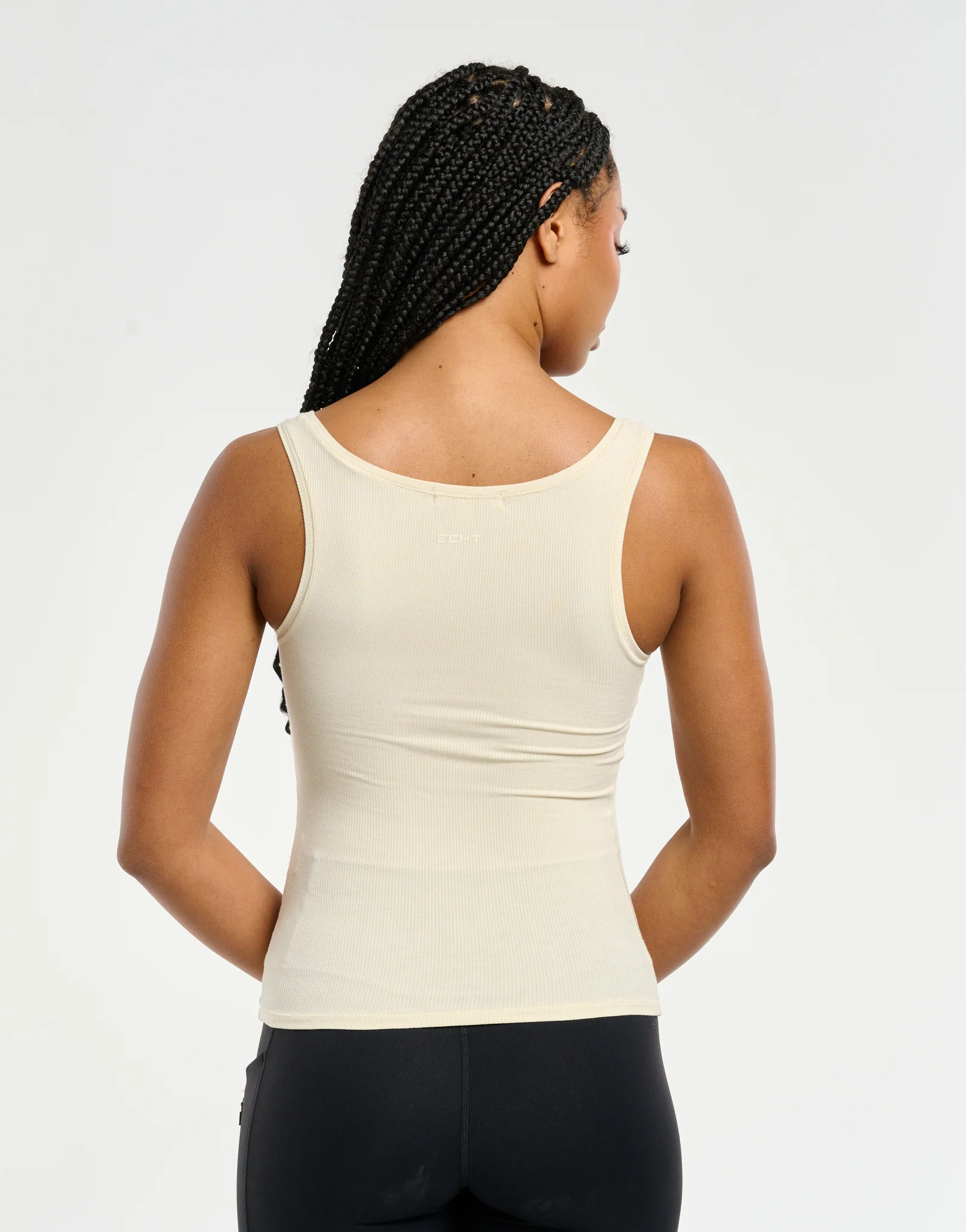 Ribbed Sculpt Tank - Taupe - Image 2