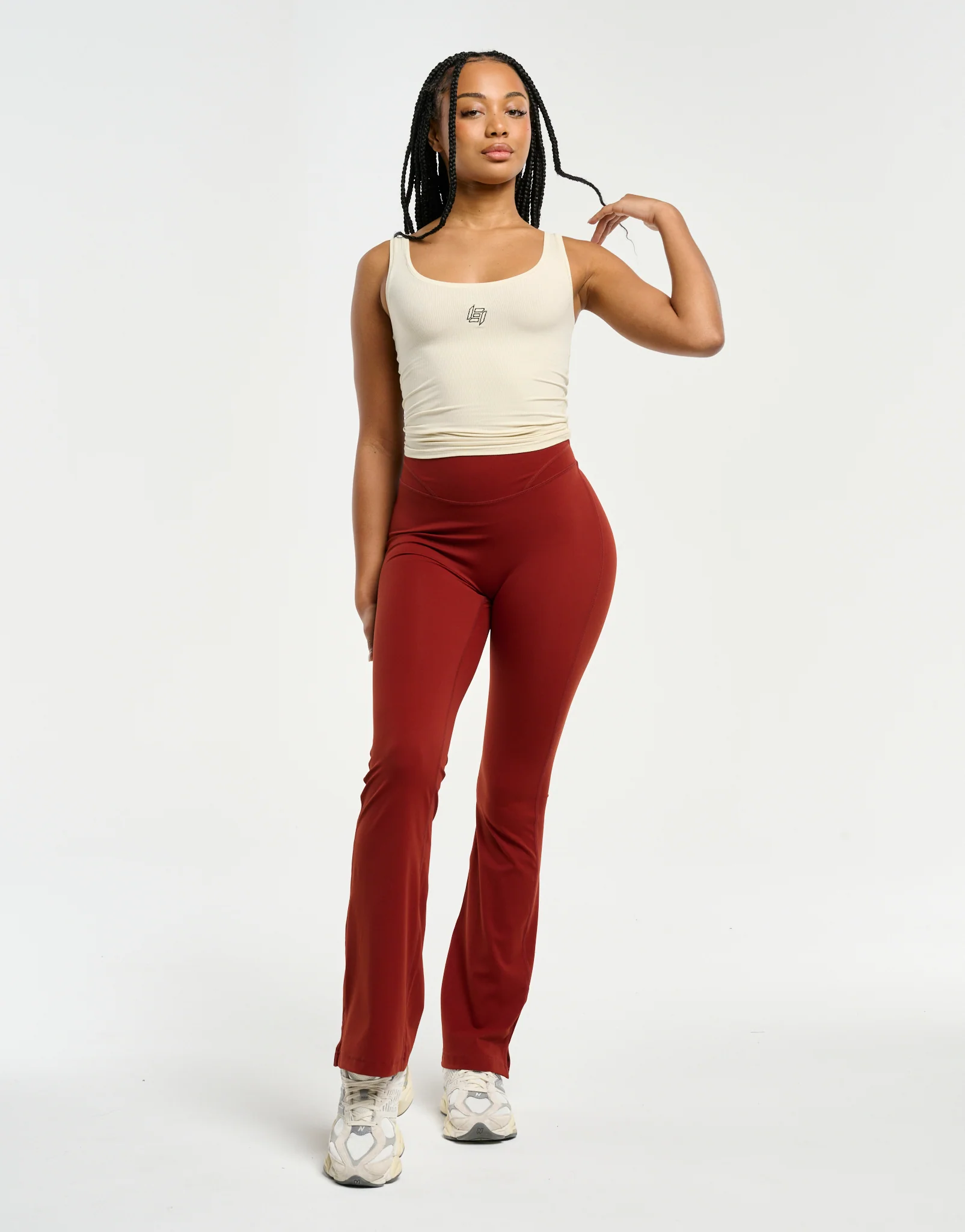 Ribbed Sculpt Tank - Taupe - Image 3
