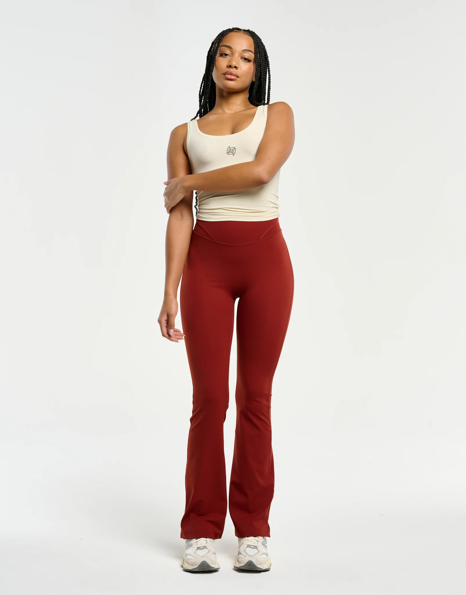 Ribbed Sculpt Tank - Taupe - Image 5
