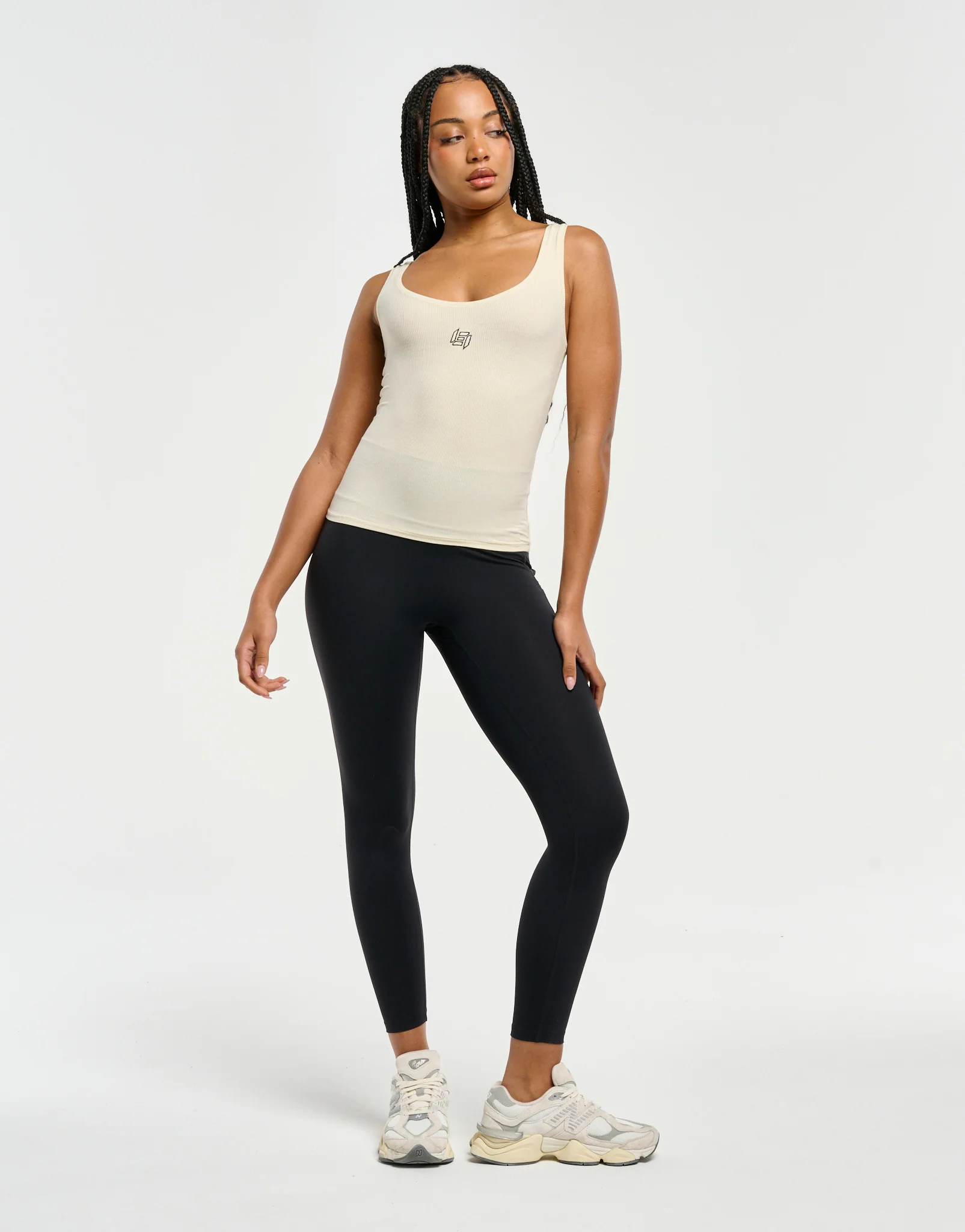 Ribbed Sculpt Tank - Taupe - Image 8