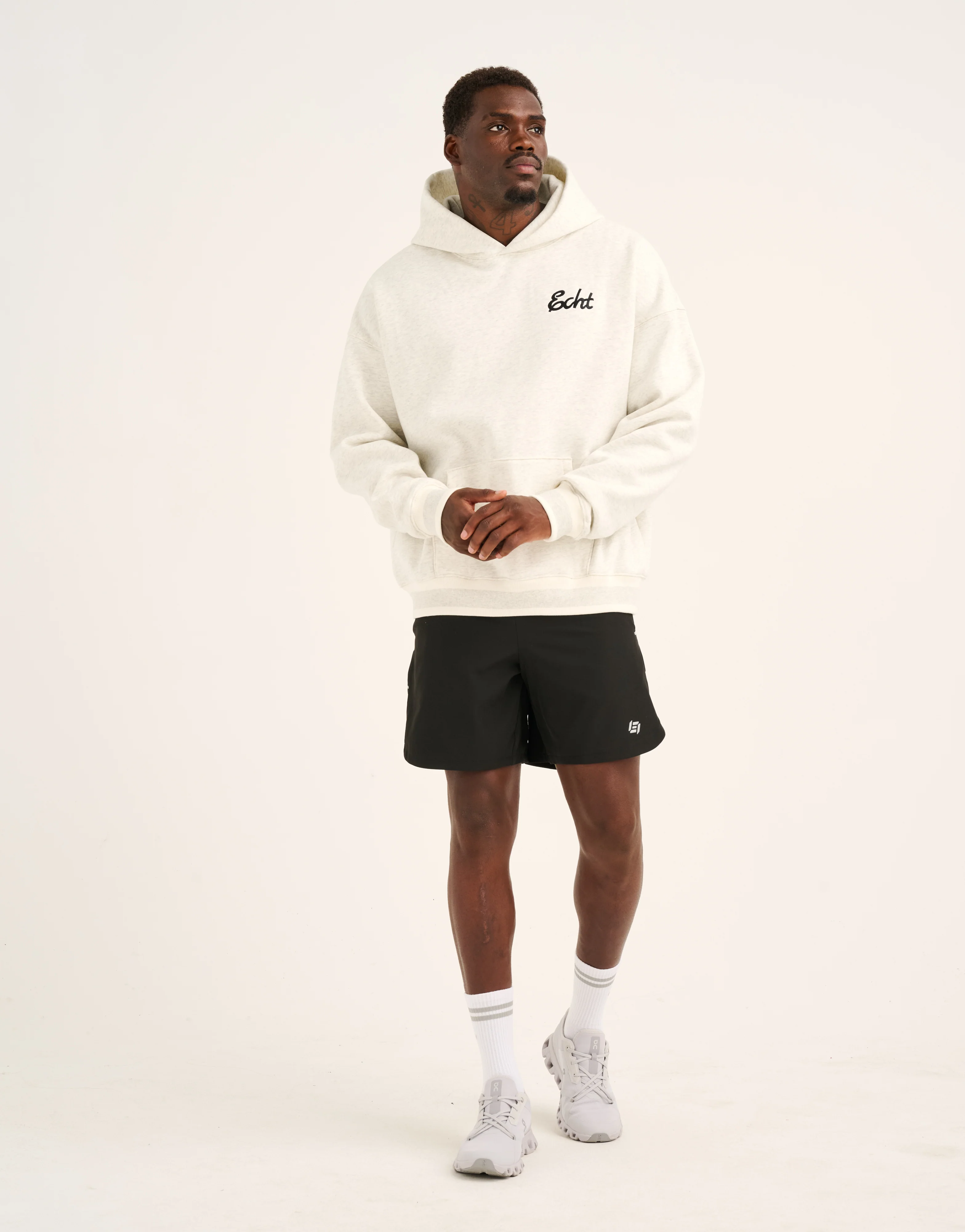 Script Hoodie - Heather Grey - Image 11