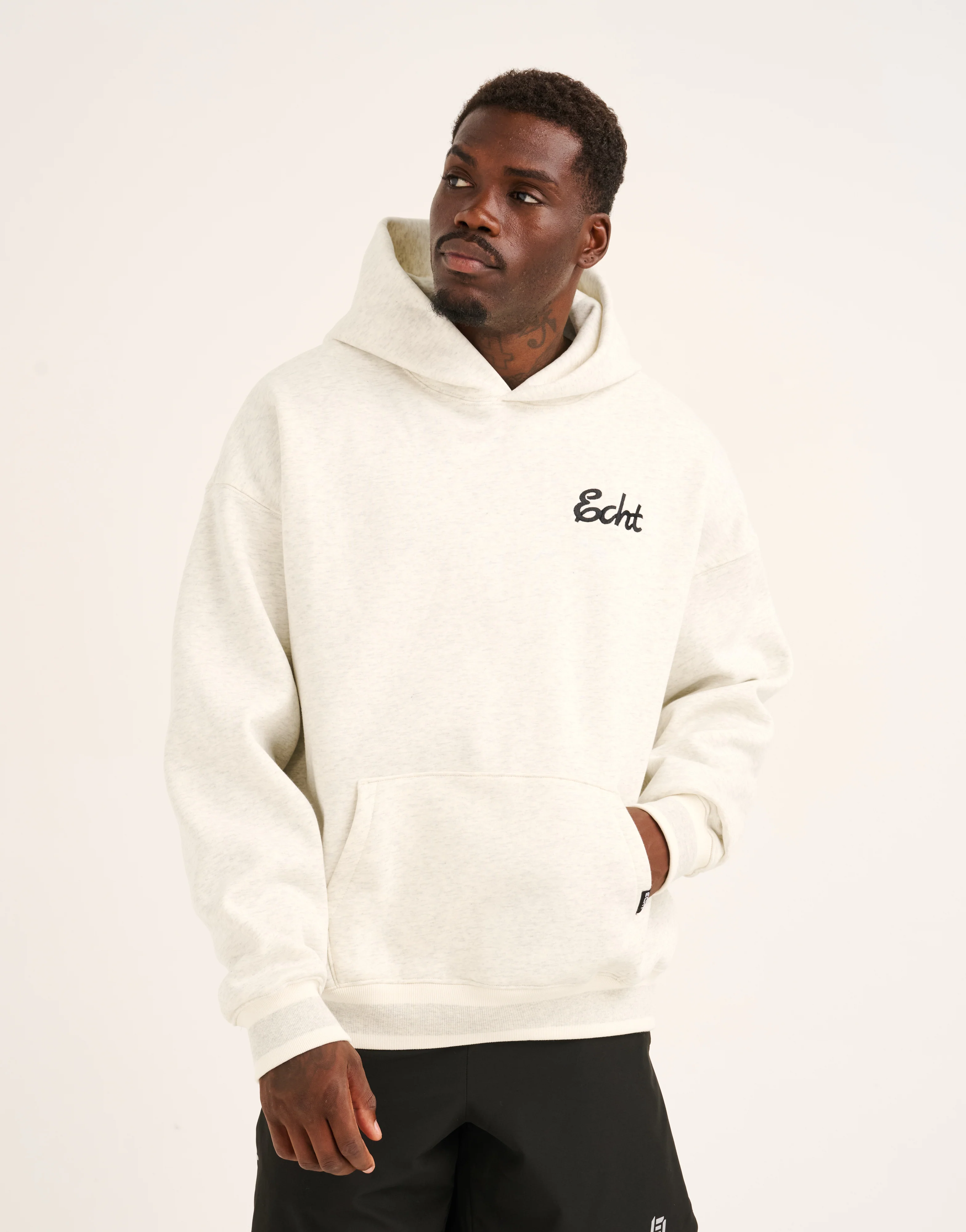 Script Hoodie - Heather Grey - Image 4