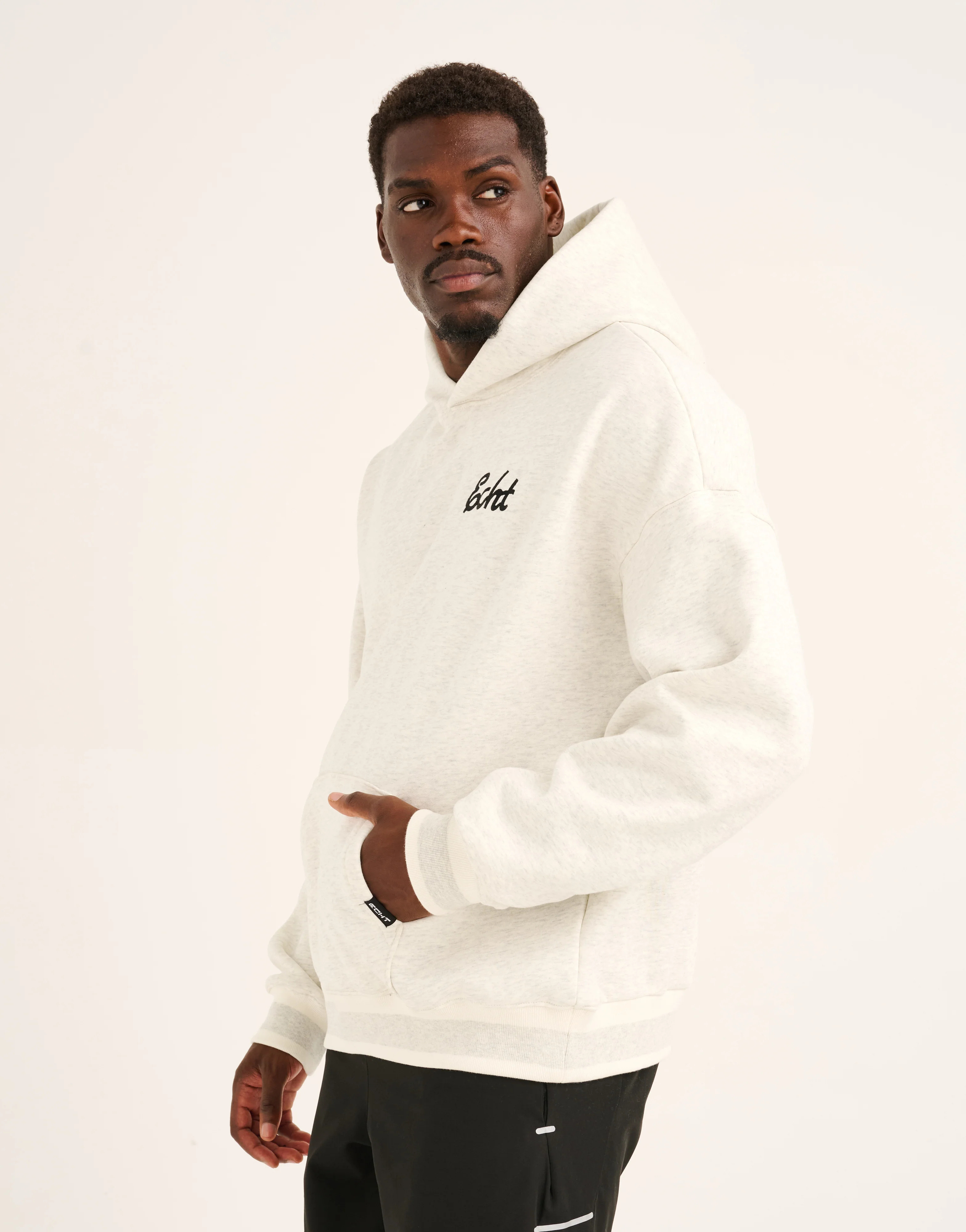 Script Hoodie - Heather Grey - Image 5